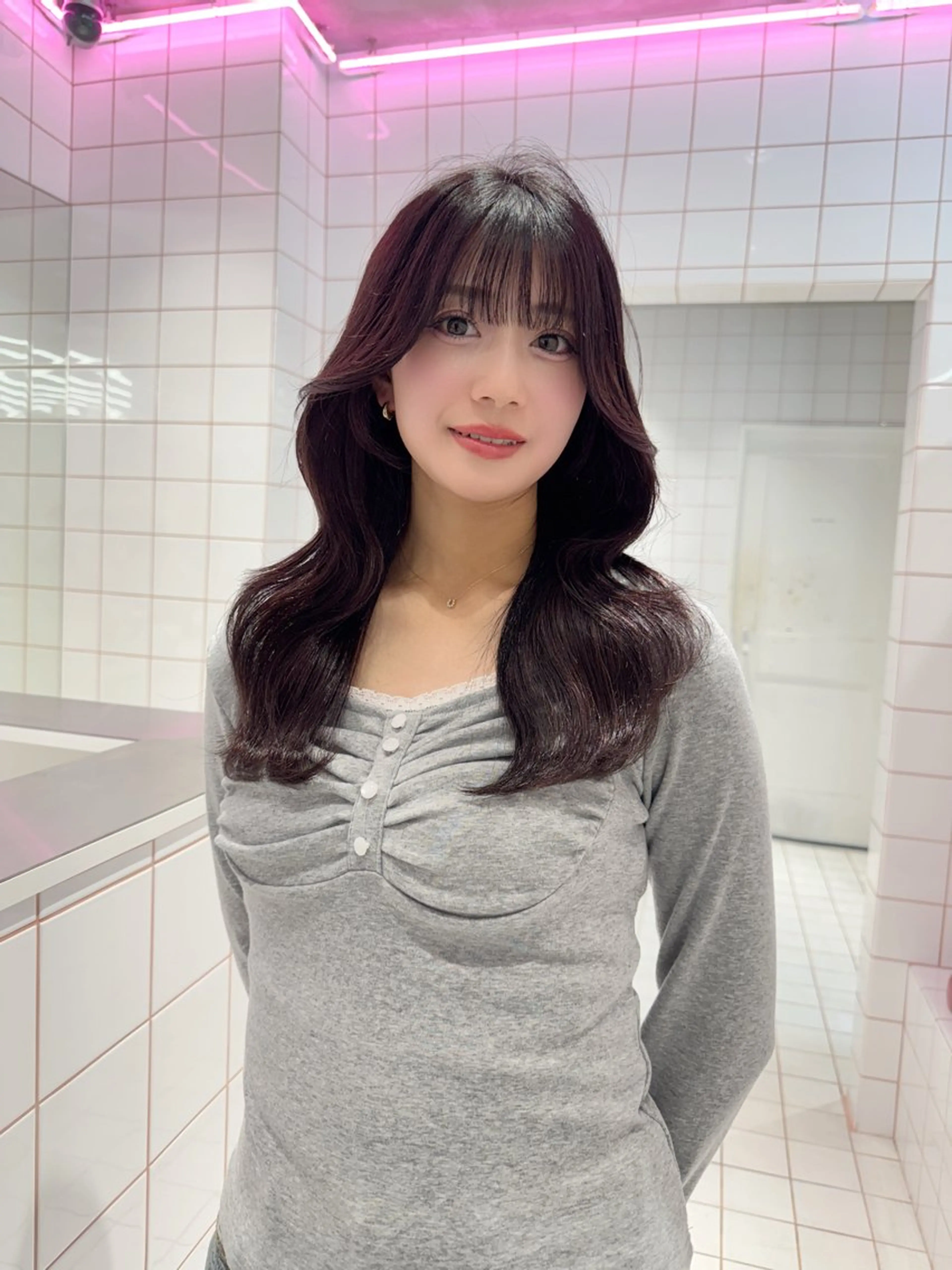 セミロング レイヤーカット カット ヘアカラー トリートメント 💎韓国レイヤー/ 髪質改善💎武村侑哉のヘアスタイル