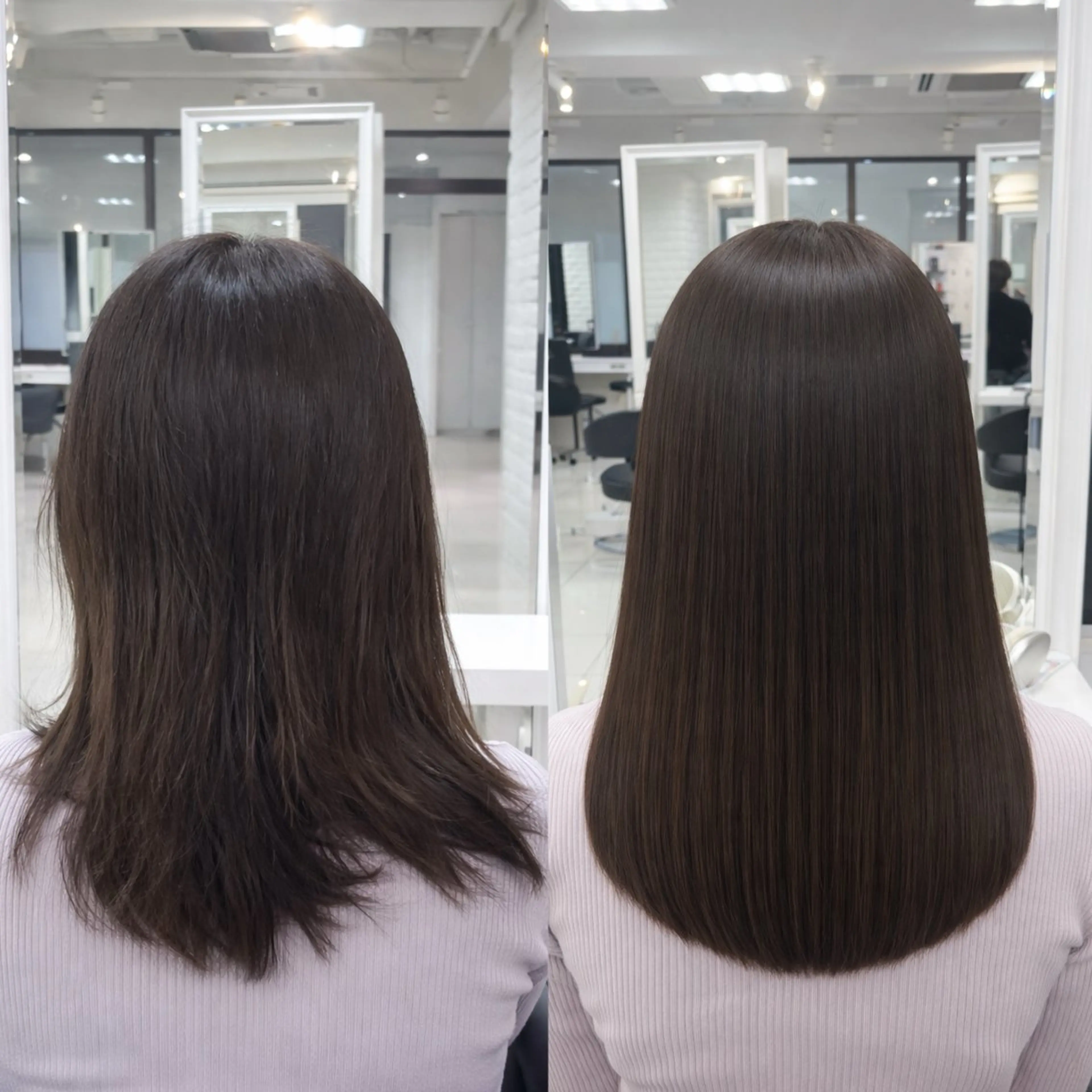 ミディアム パーマ カット 縮毛矯正 縮毛矯正指名No.1 艶カラー/SHIMAのヘアスタイル