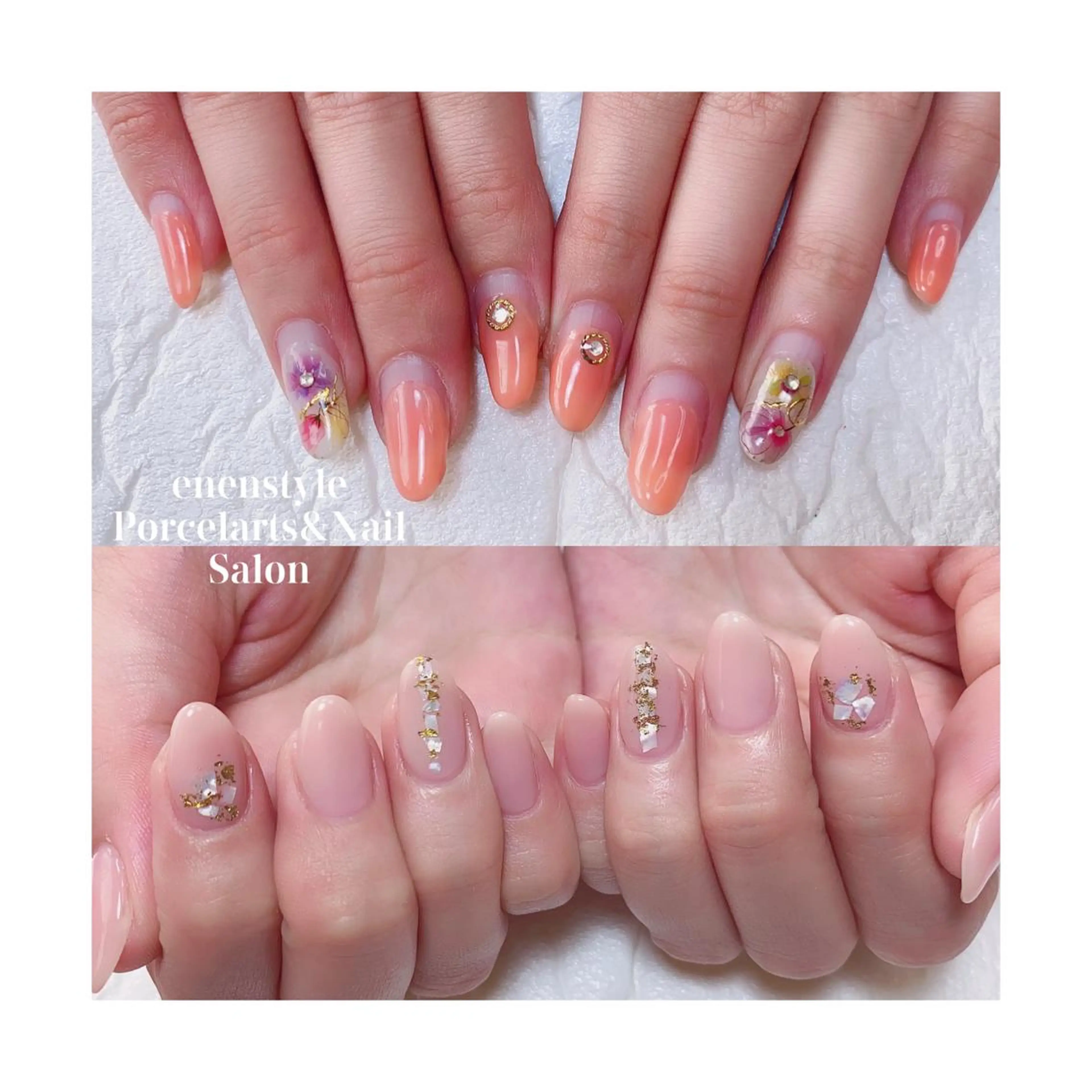 ミディアム ネイル ジェルネイル ニュアンスネイル オフィスネイル ワンカラーネイル パラジェル ハンドネイル 👑enen style👑のネイルデザイン