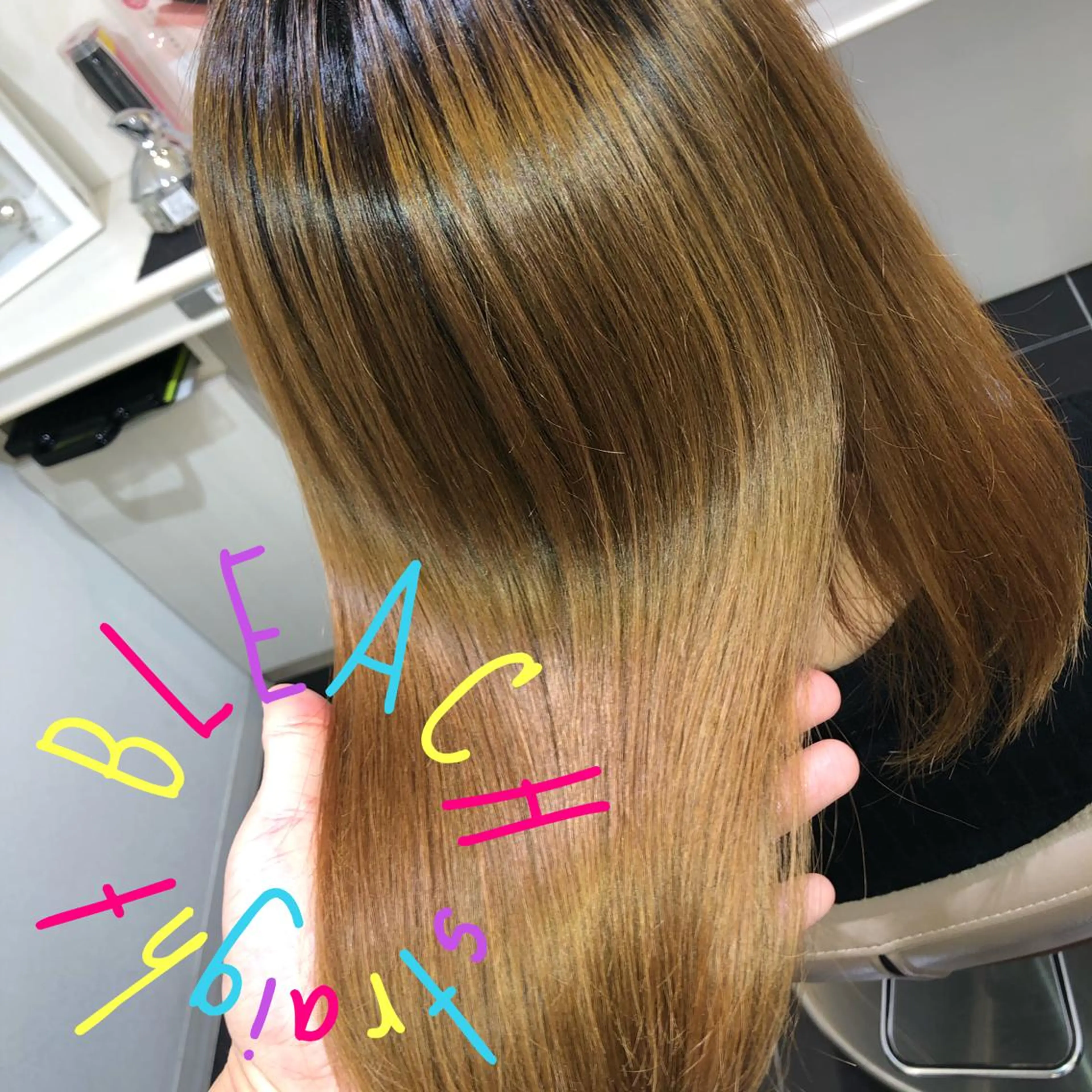 ミディアム 縮毛矯正 安井　昴 💫ブリーチ縮毛矯正のヘアスタイル