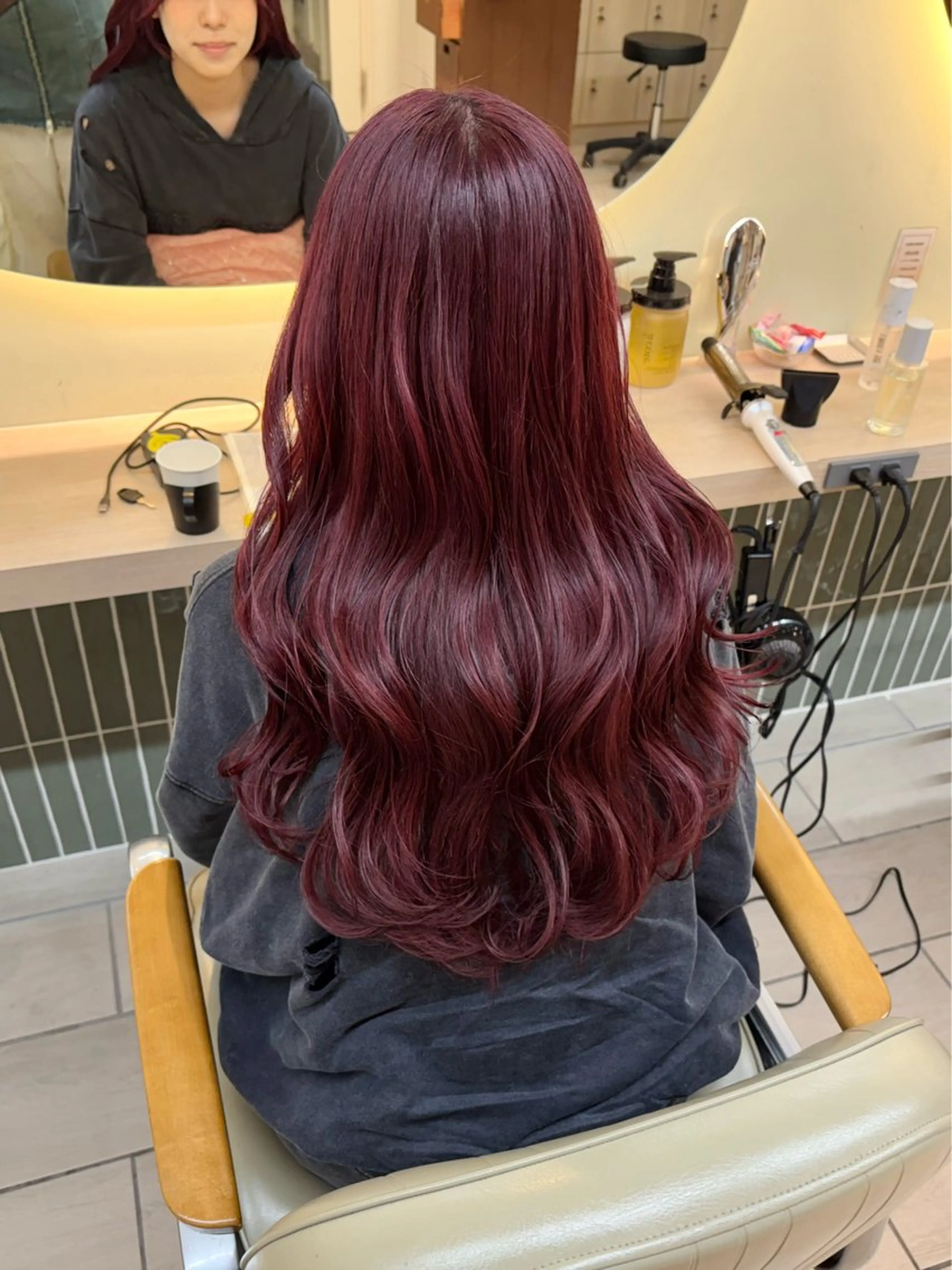 セミロング カラー ヘアアレンジ ヘアカラー トリートメント ハイトーンピンク🍑 ブリーチ🍑RINAのヘアスタイル