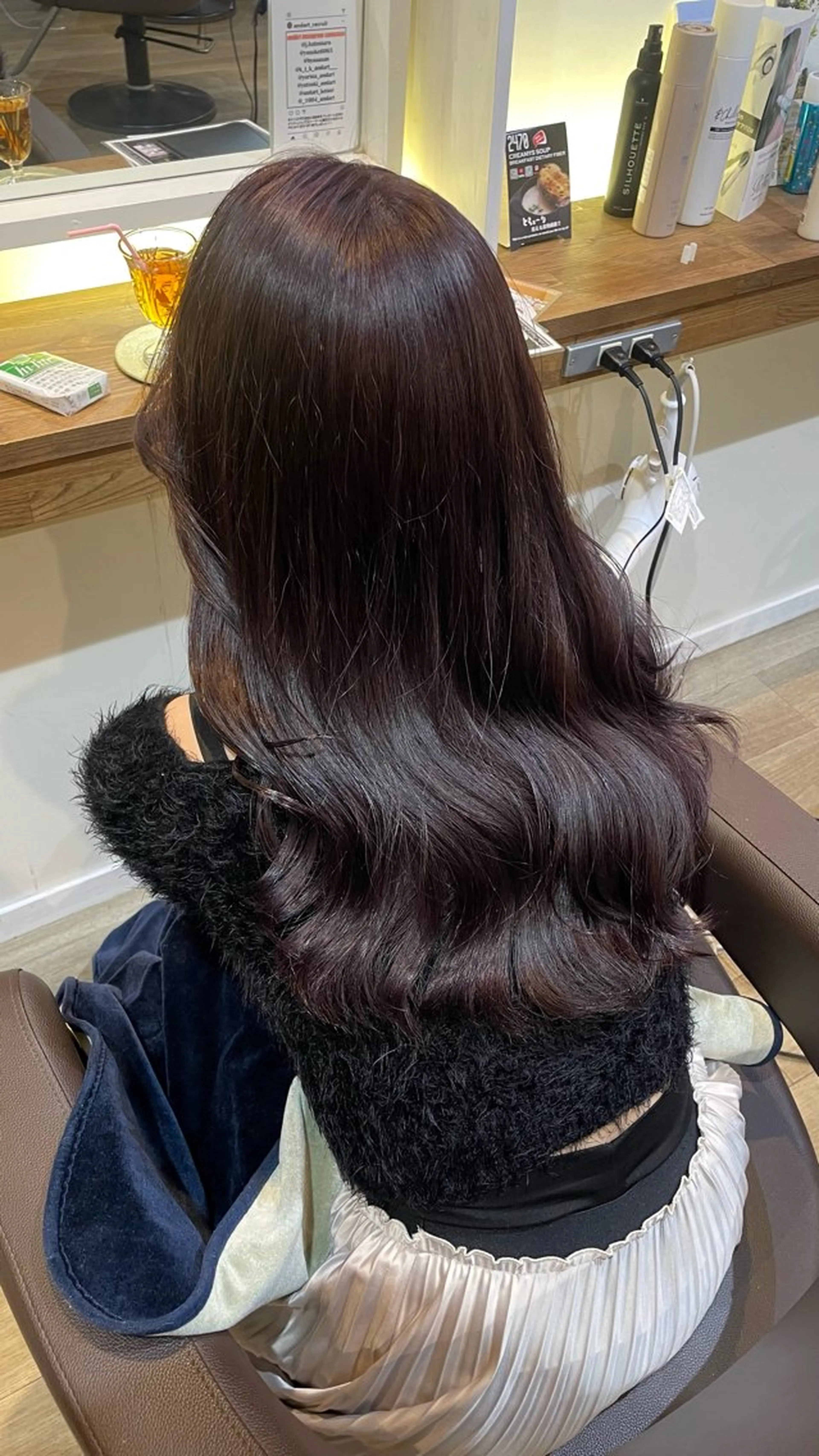 セミロング ヘアカラー トリートメント 🎀ハイトーン/ 艶カラー/夕月🎀のヘアスタイル