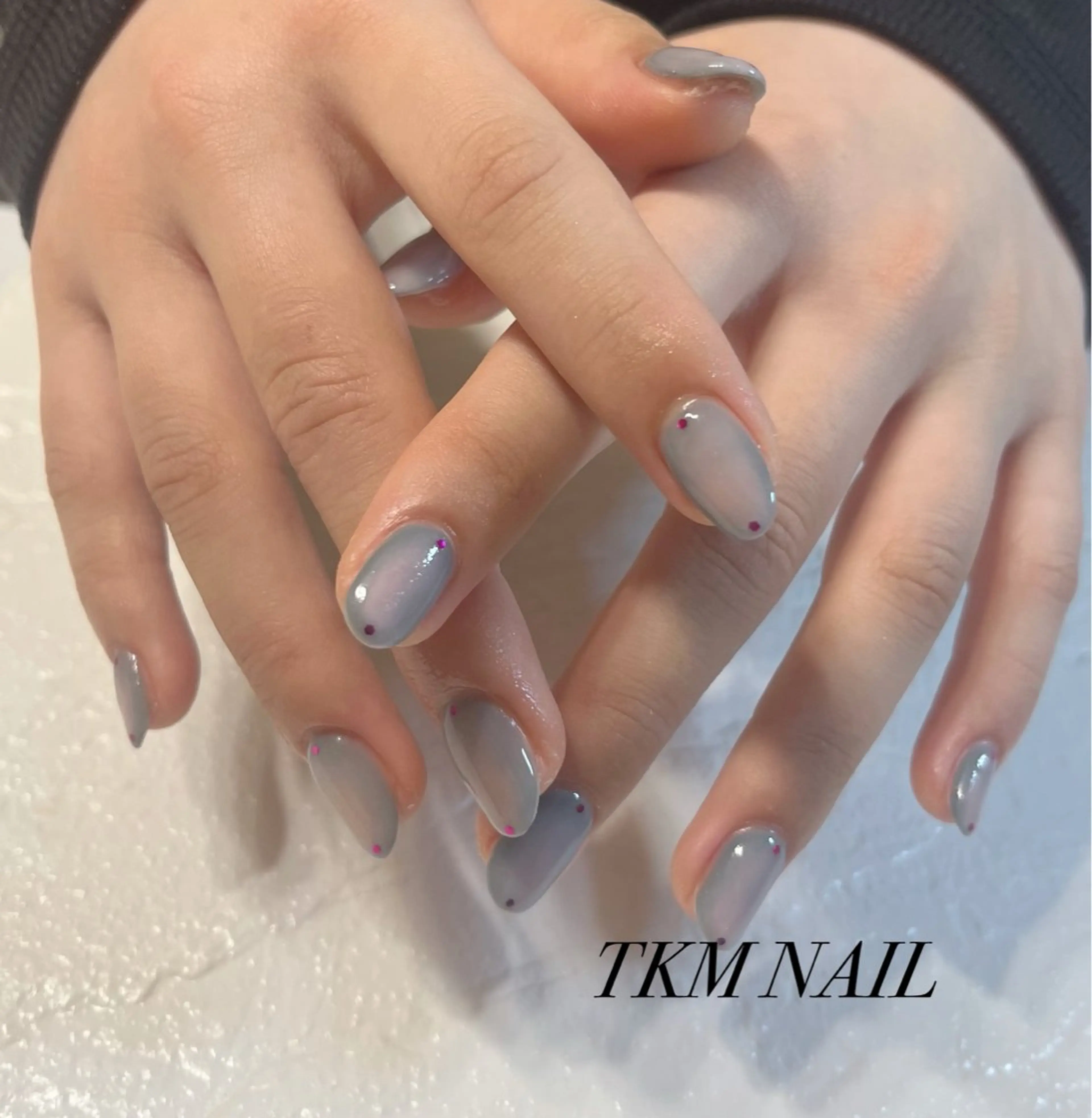 ネイル チークネイル シンプルネイル ______ TKM  NAILのネイルデザイン
