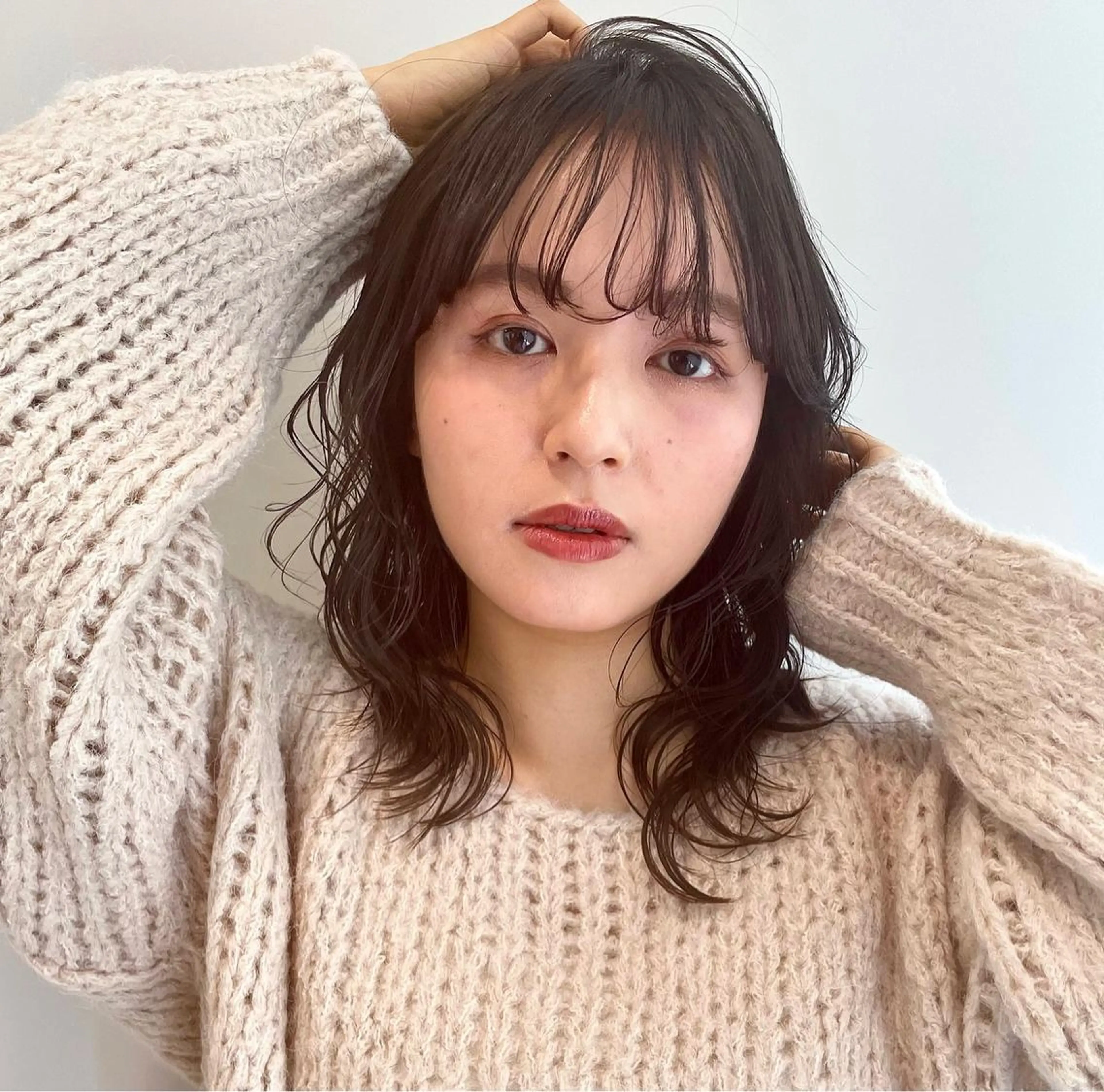 セミロング カット トリートメント 山口 莉奈のヘアスタイル