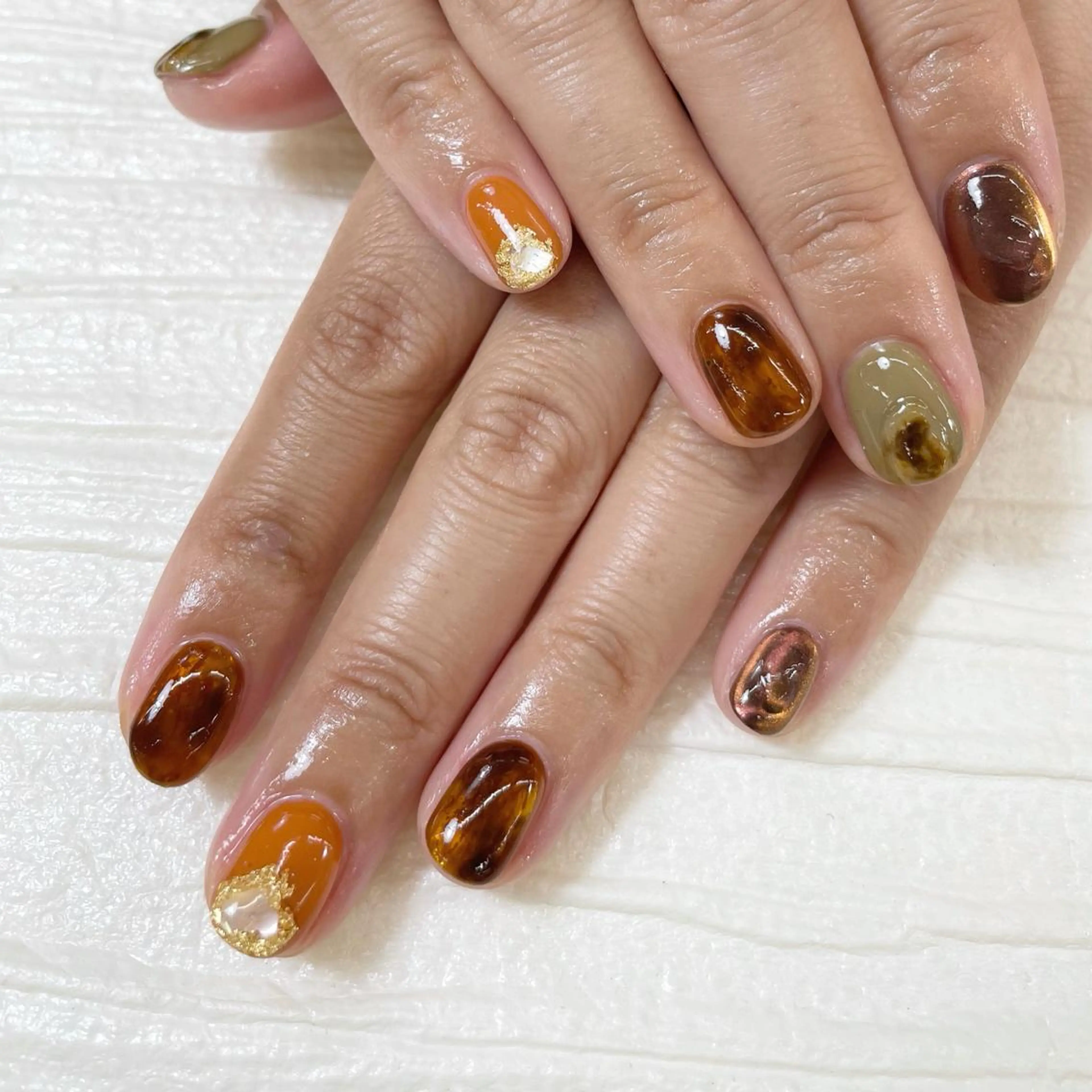 ネイル 持ち込み ニュアンスネイル MINORI Nail&Waxのネイルデザイン