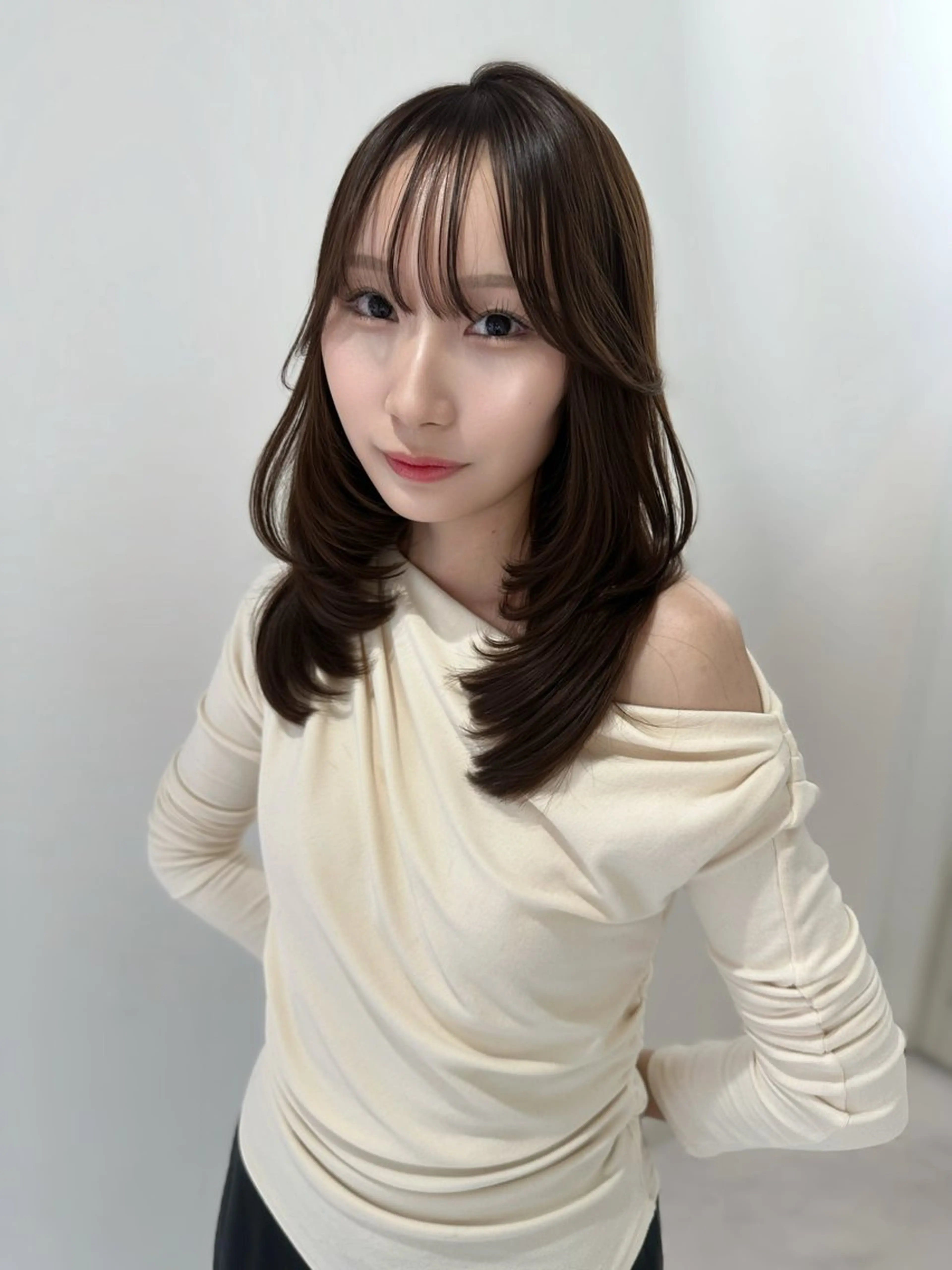 ミディアム カラー 上野/韓国hair 🤍MOEKA🤍のヘアスタイル