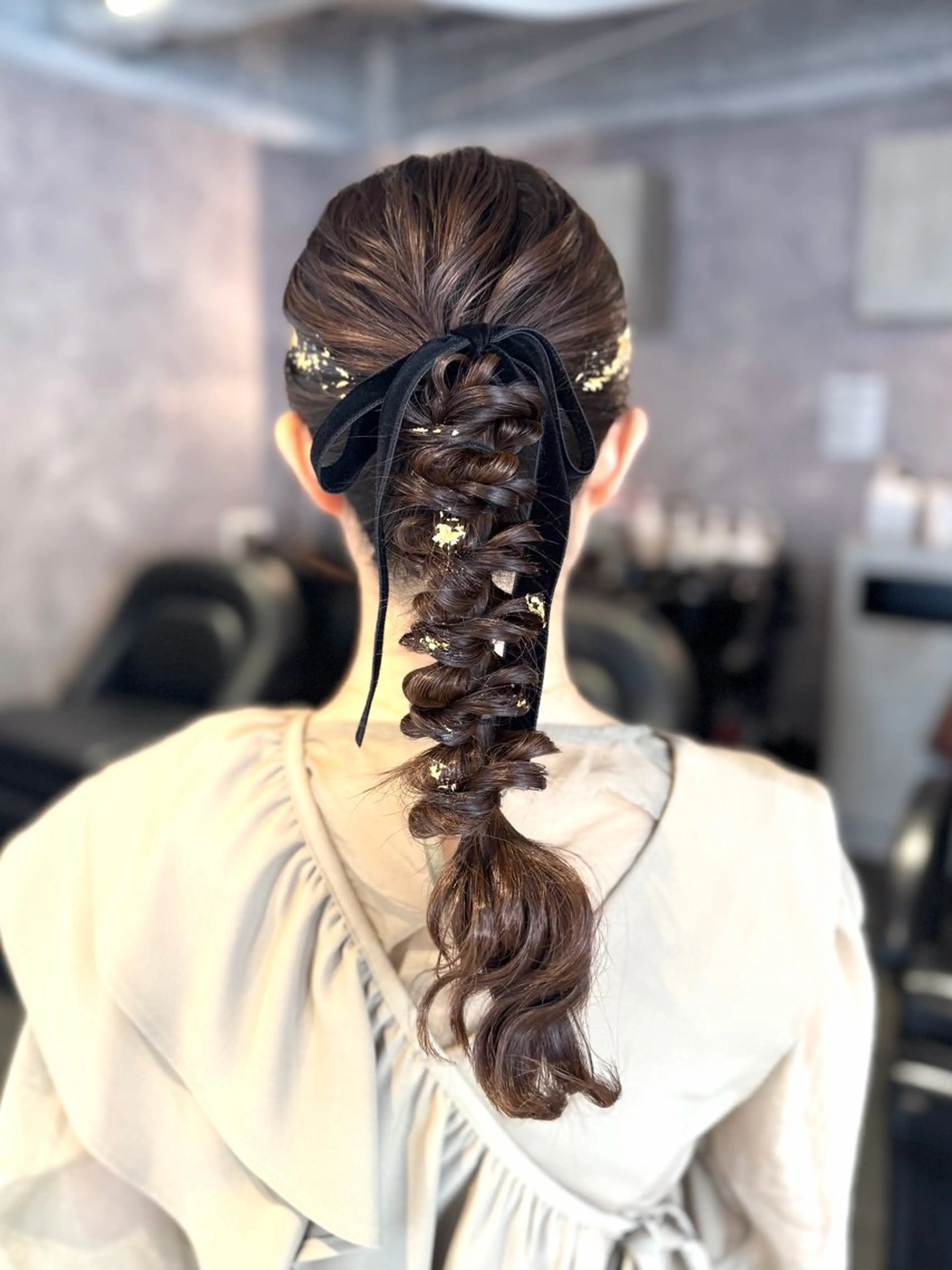 ロング ヘアアレンジ ヘアセット 🩶鈴木茉奈🩶艶髪 /透明感/暖色カラーのヘアスタイル