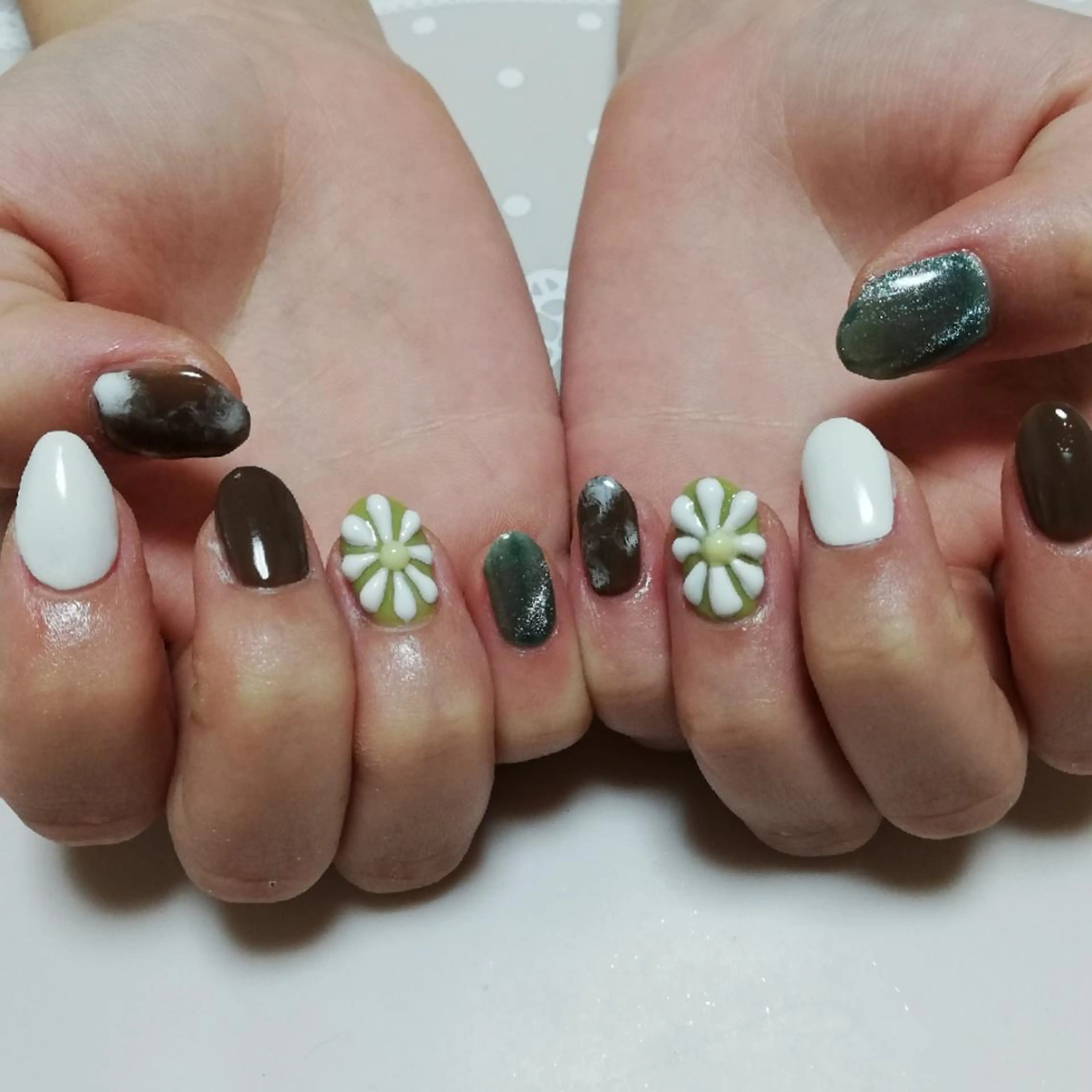 ネイル アートネイル マグネットネイル 大理石ネイル(マーブル) ぷっくりネイル ネイル junkoのネイルデザイン