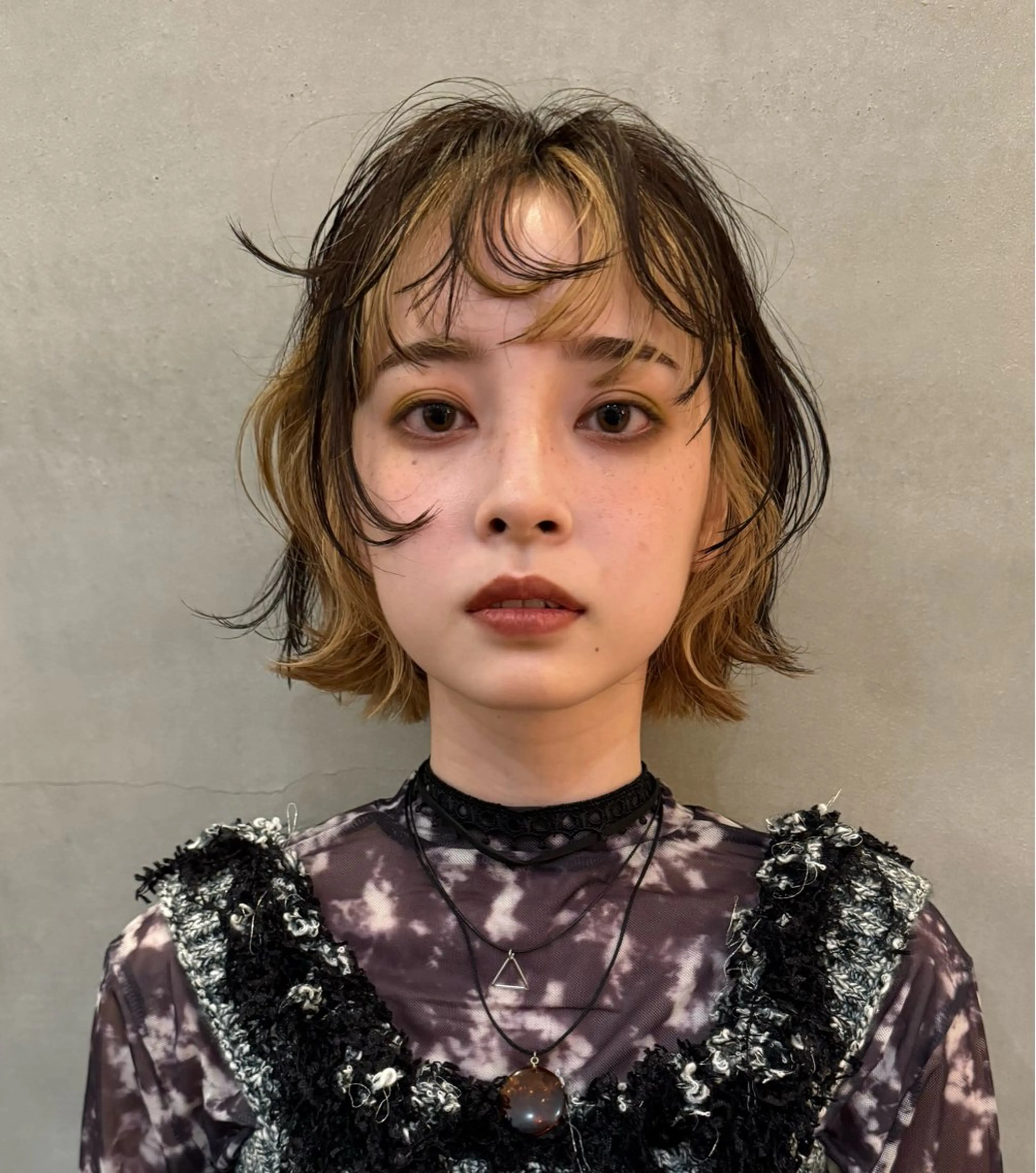 ショート カラー ブリーチ ヘアカラー ふみさん/ブリーチ/ ボブ/ウルフのヘアスタイル