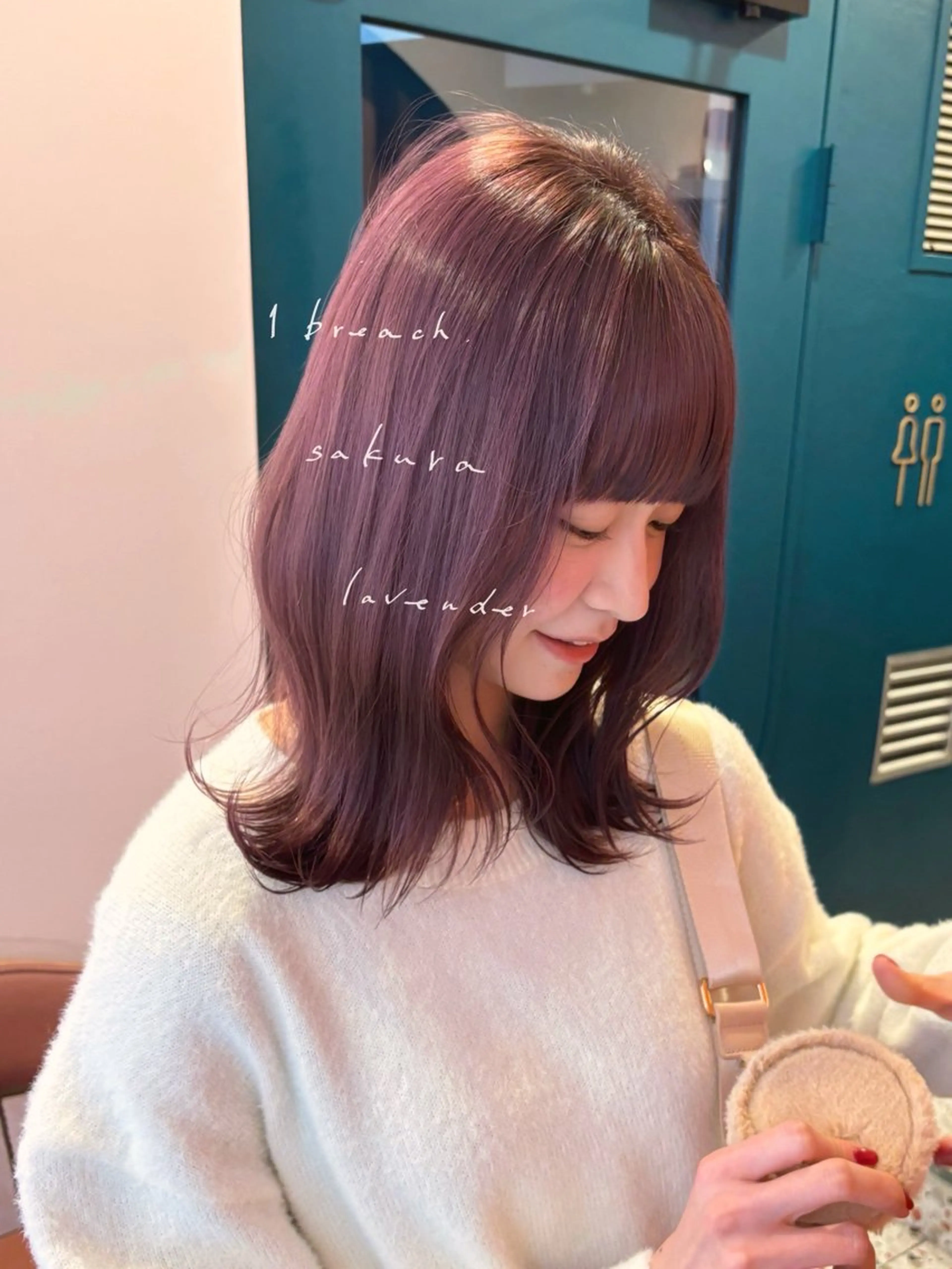 カラー 🐰チナ🐰 暖色ベージュ/顔周りのヘアスタイル