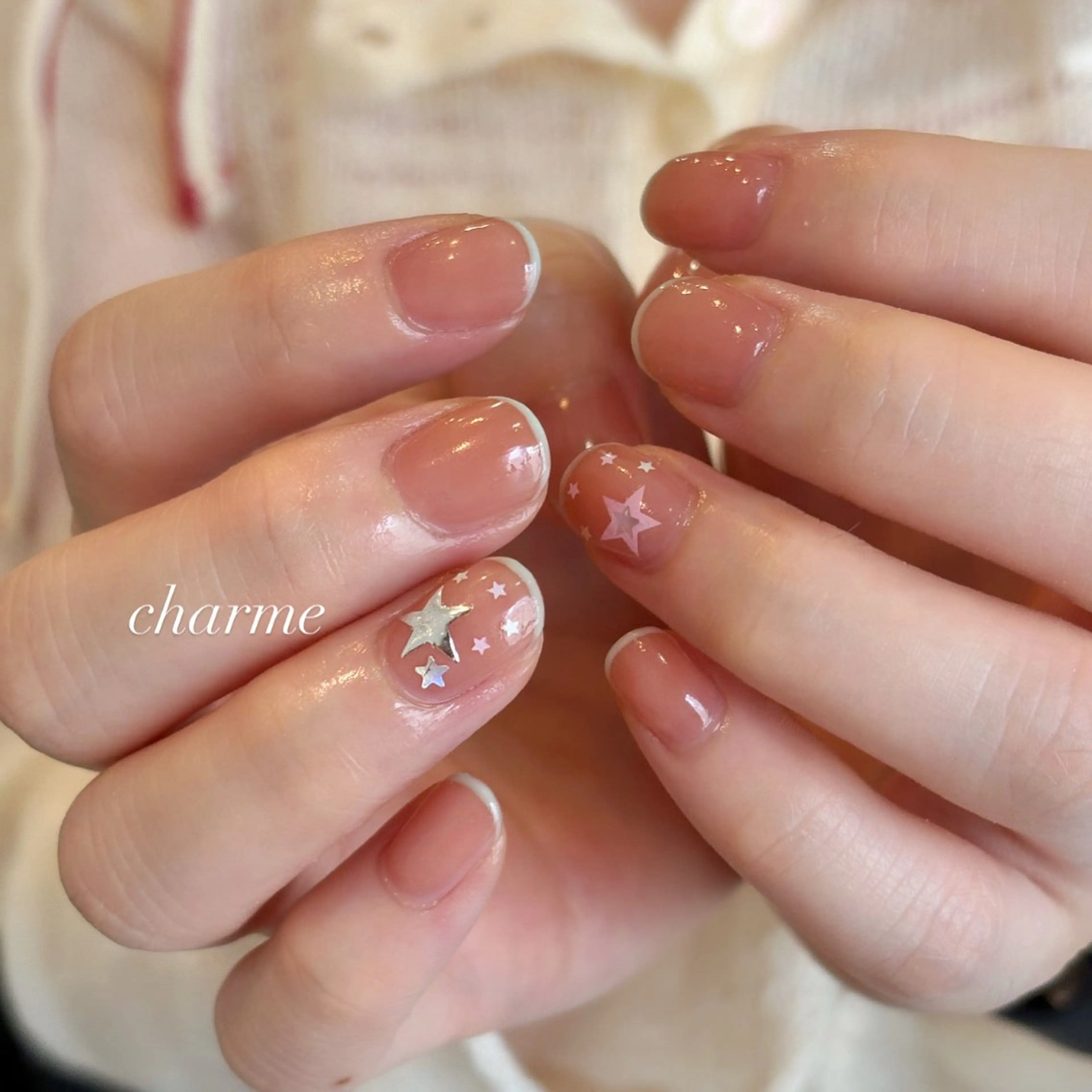 ネイル 持ち込み シンプルネイル charme nailのネイルデザイン