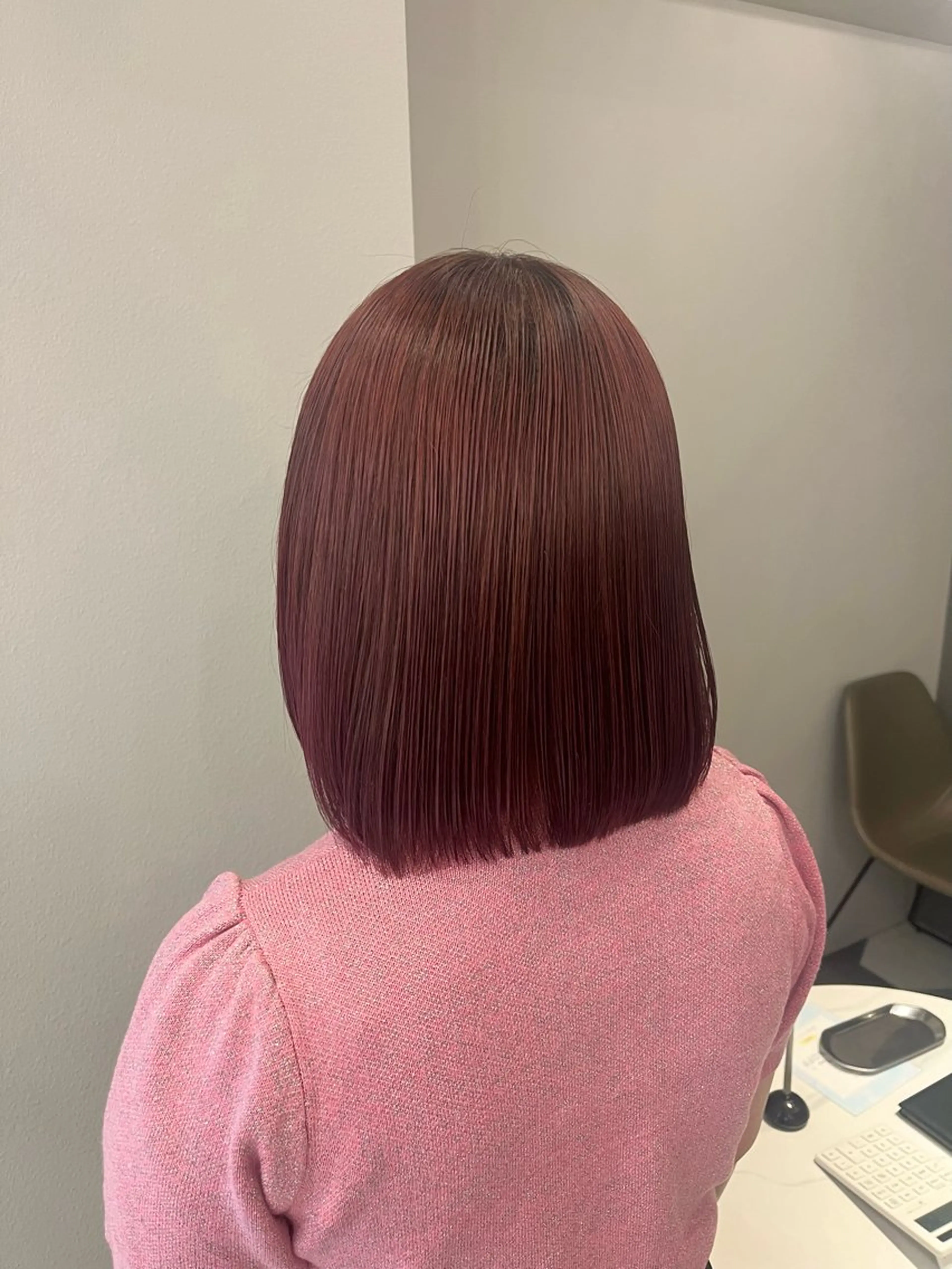 ミディアム カラー 透明感カラー ラベンダーカラー ピンクカラー カット ヘアカラー 顔周り/ガーリー /ヘアメ/あつはのヘアスタイル