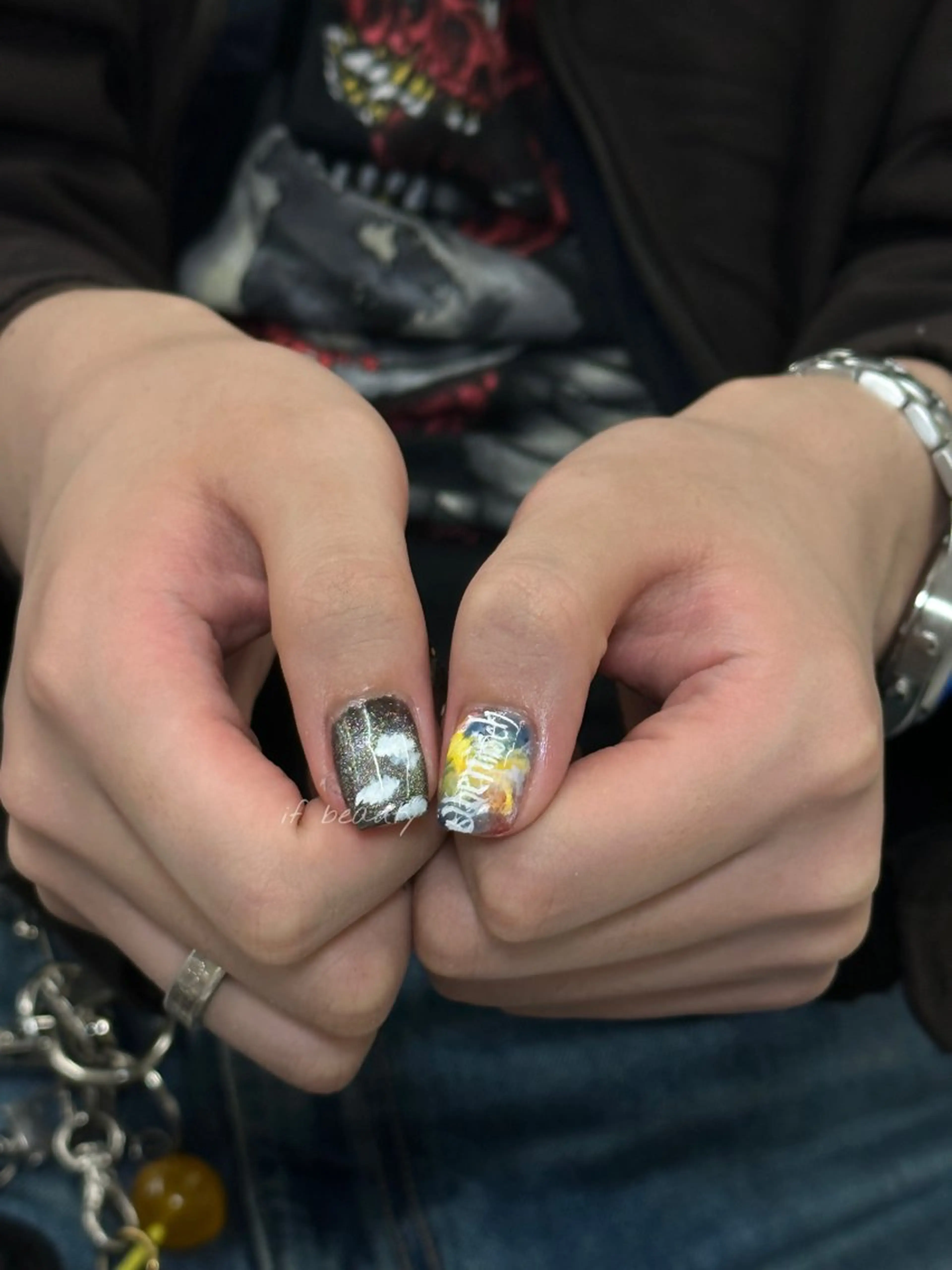 ネイル アートネイル ジェルネイル グラデーション パラジェル ワンホンネイル if Hair＆Nail Salon所属・IKA /海外ネイル /個性派/ワンホンのネイルデザイン