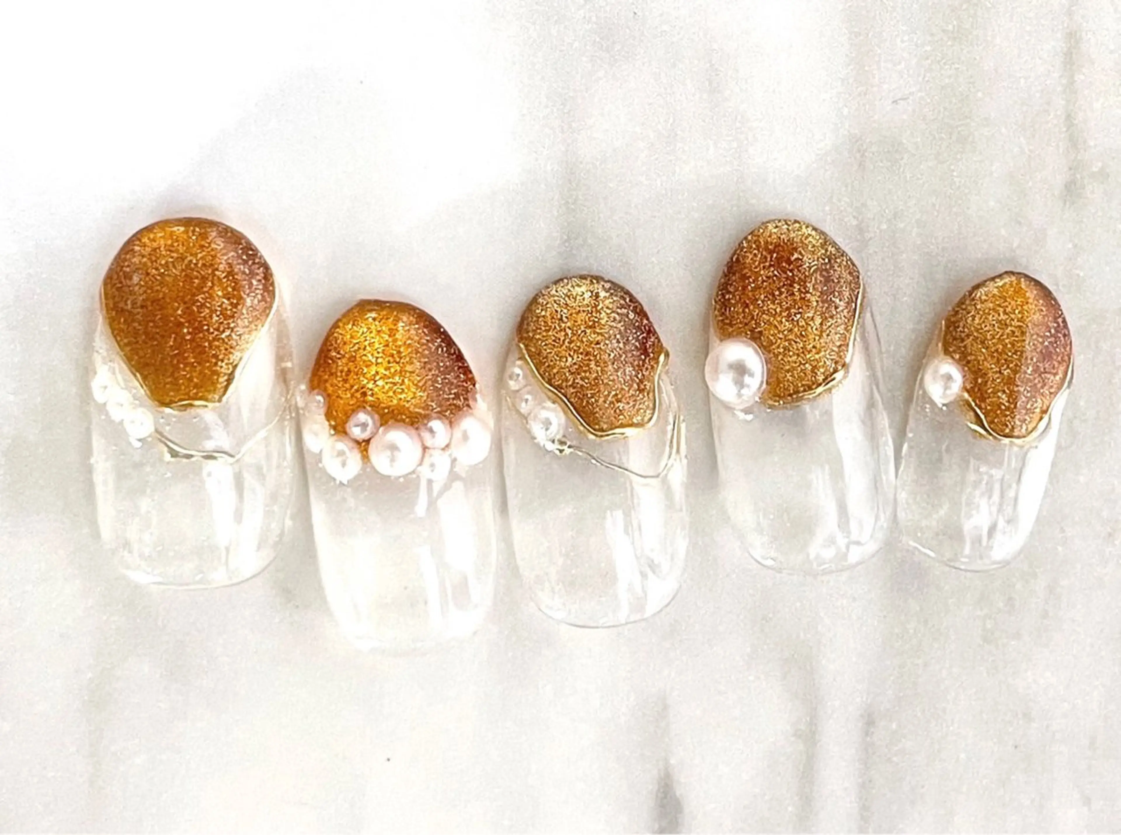 ロング ハンドネイル プティリボン 武蔵小金井店のネイルデザイン