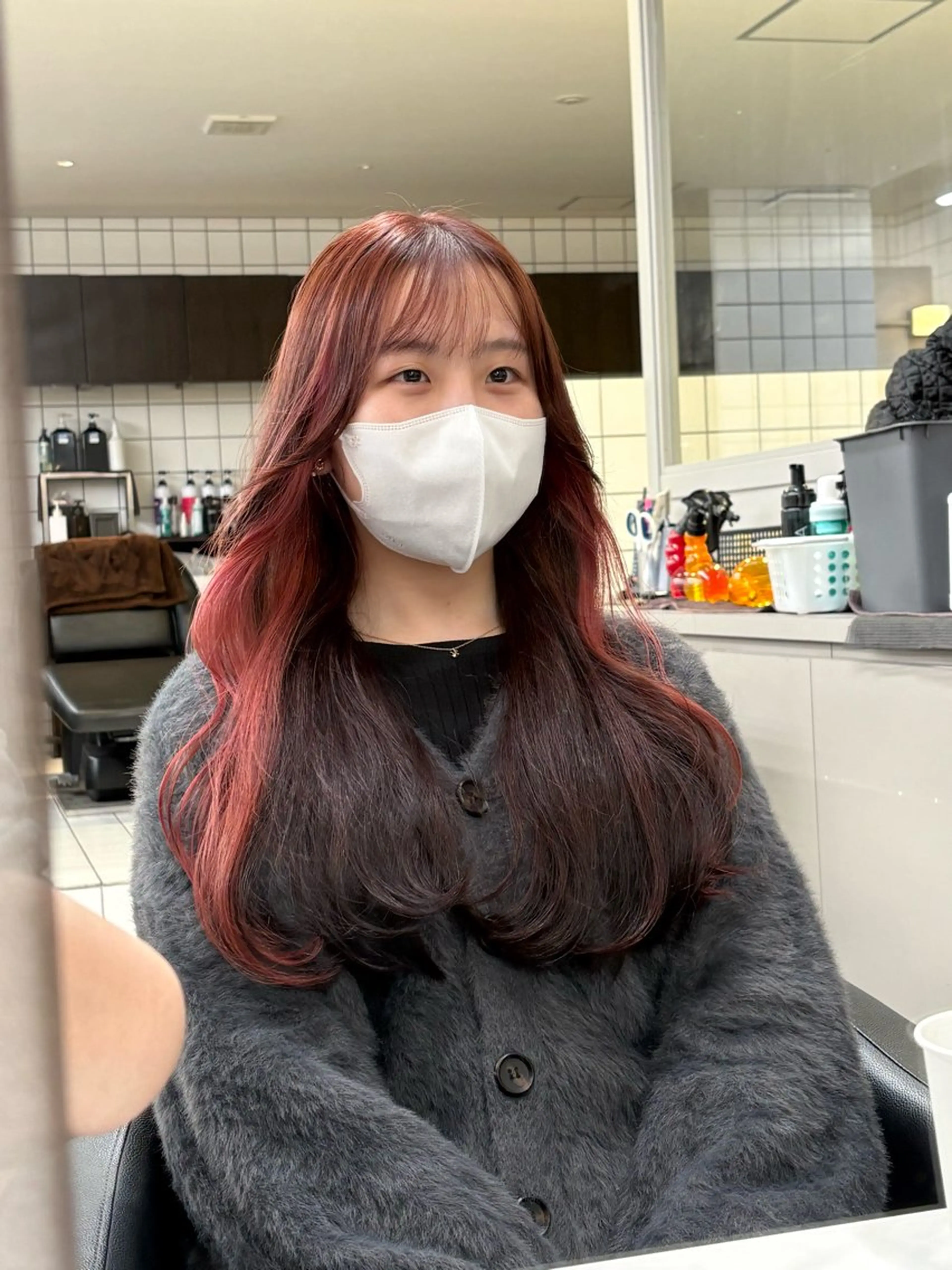 カラー ヘアカラー トリートメント 透明感ベージュ🤎 ナチュラルレイヤーのヘアスタイル