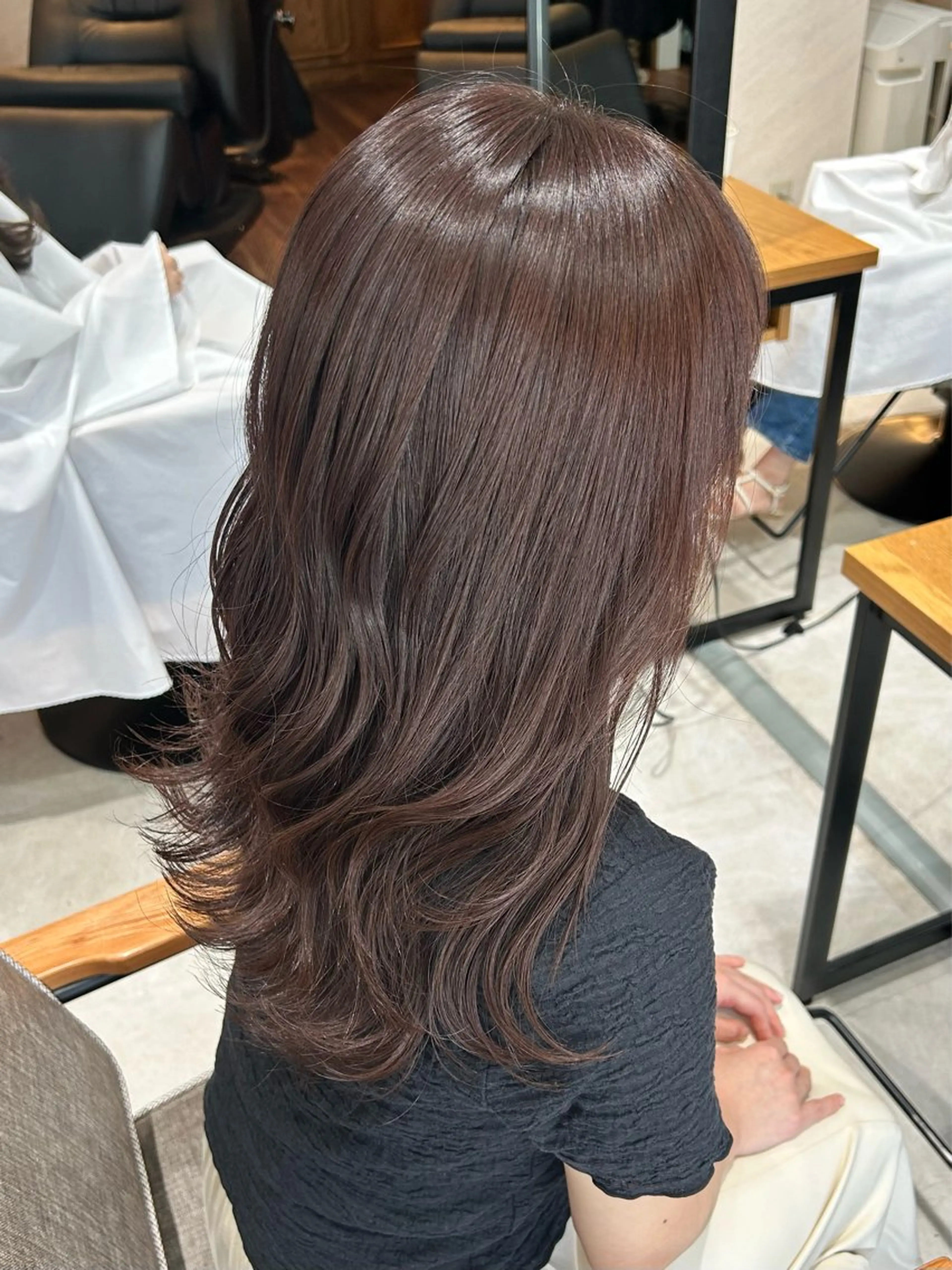 ミディアム カラー ヘアカラー トリートメント ヘアセット 🌷横浜/レイヤー /艶カラー🌷のヘアスタイル