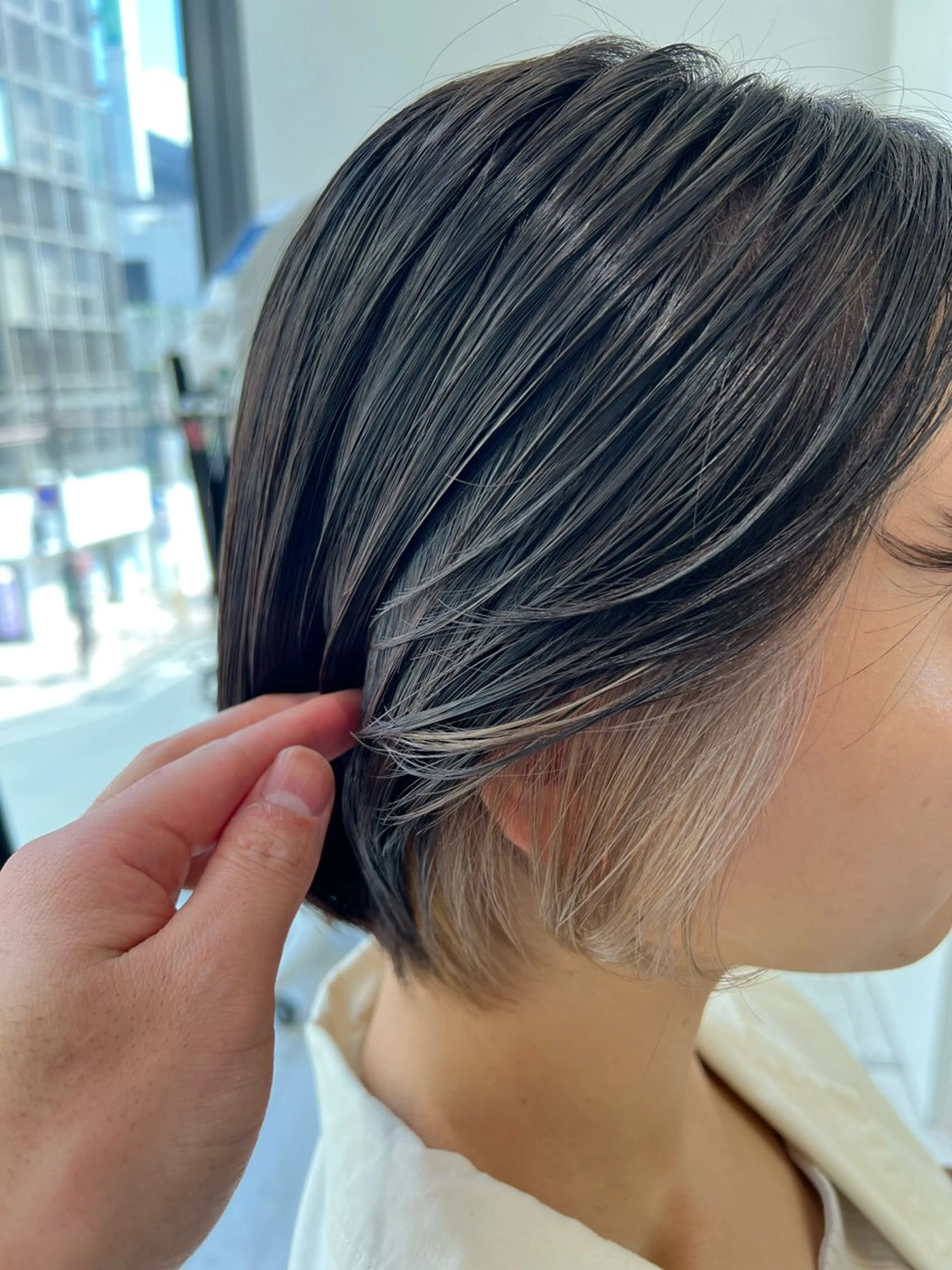 ショート カラー 似合わせカット ショートヘア 小顔カット つぼい Floraのヘアスタイル