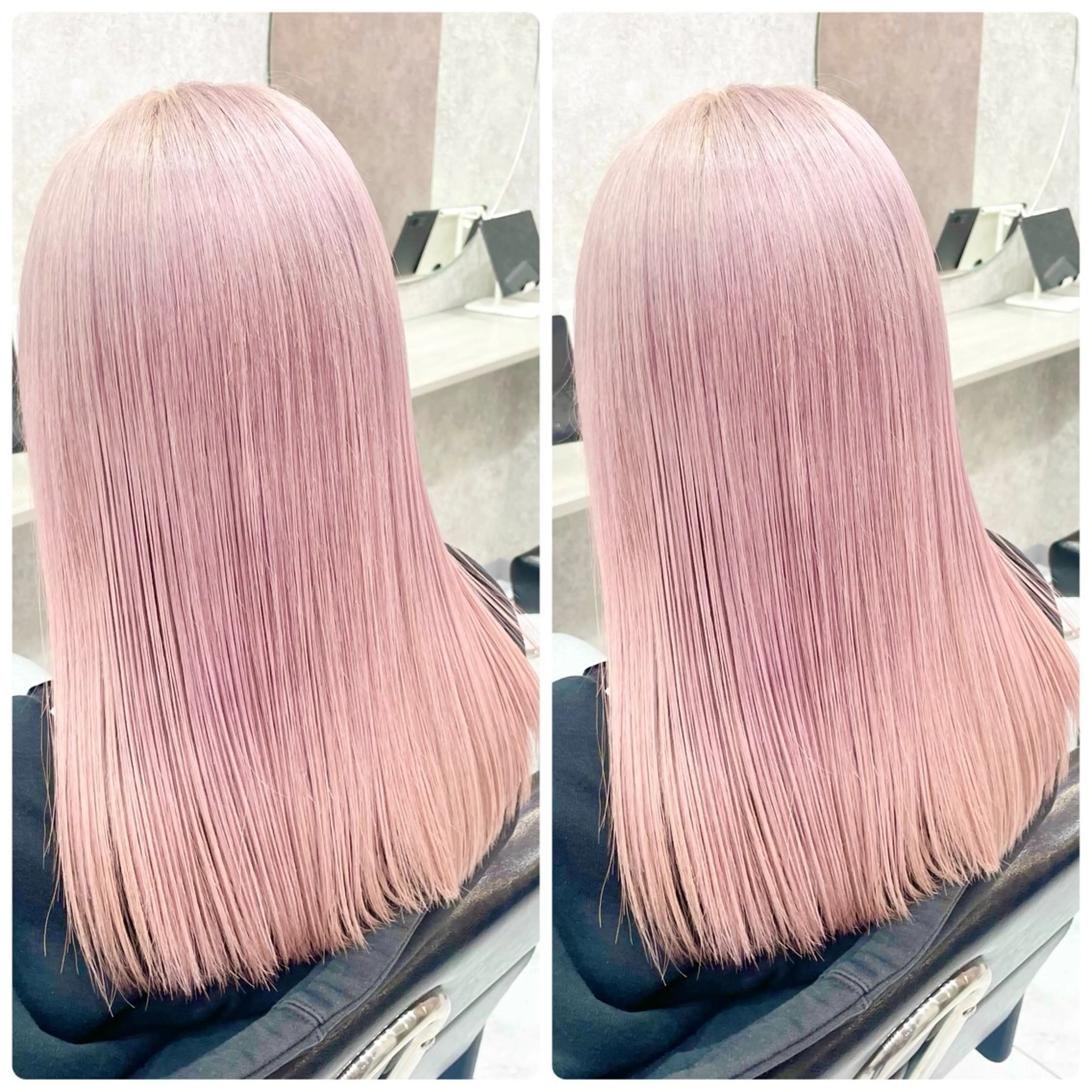 セミロング ヘアカラー 🦋ハイトーン🦋 石山 希理🦋のヘアスタイル