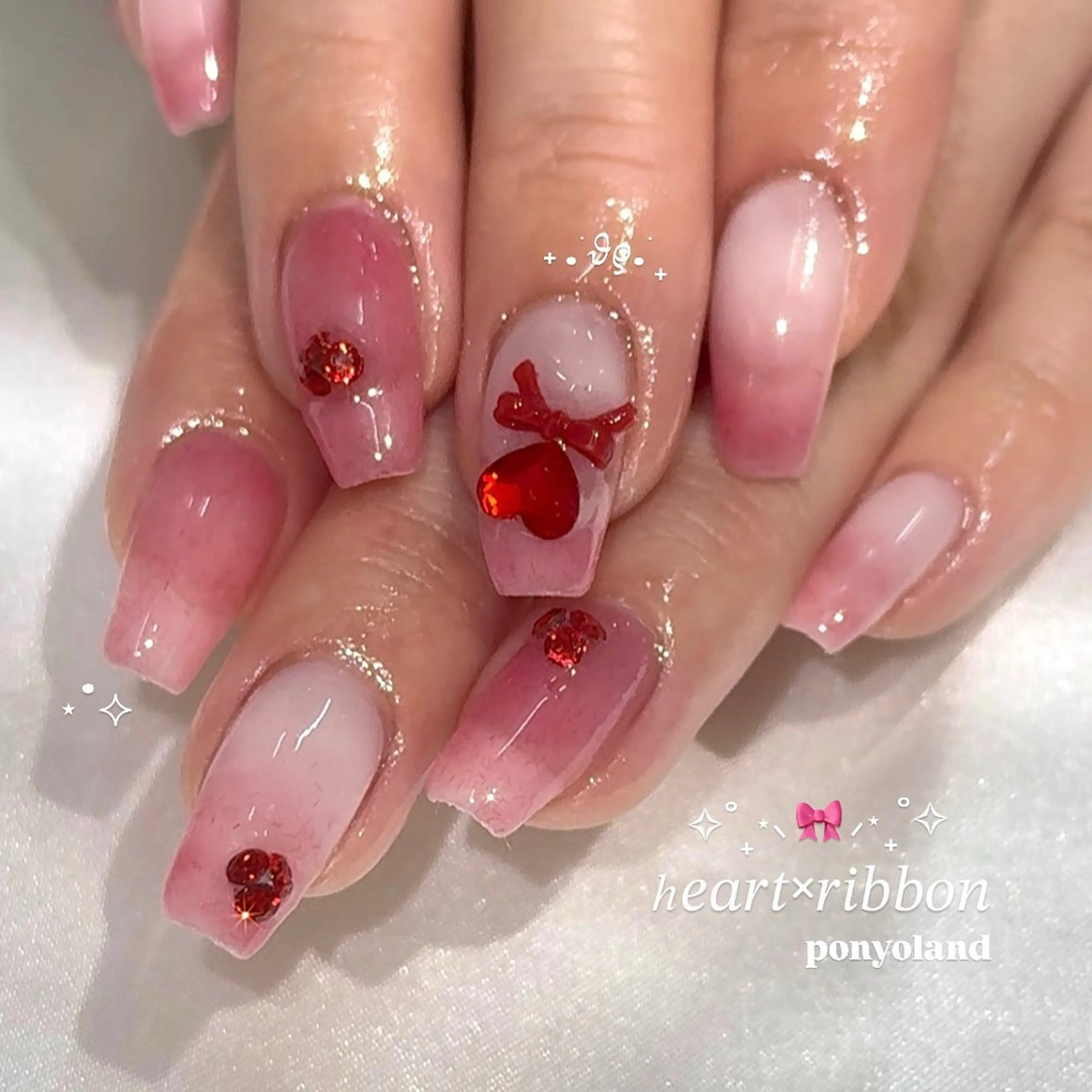 ネイル バレンタイン ponyoland 目黒/恵比寿💎のネイルデザイン