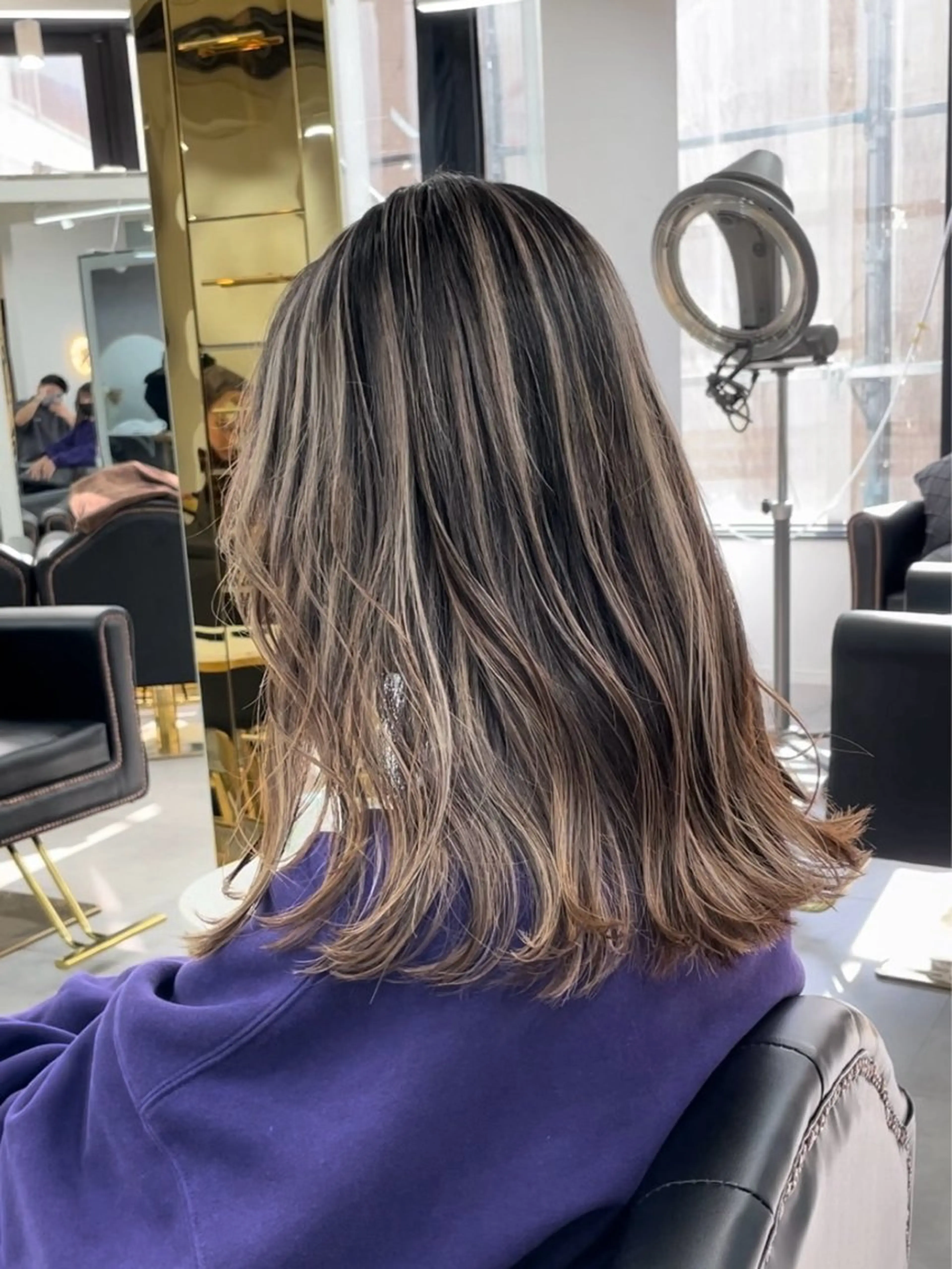 ミディアム senjyu GINZA所属・バレイヤージュ/ハイ ライト/庄司鉄平のヘアスタイル