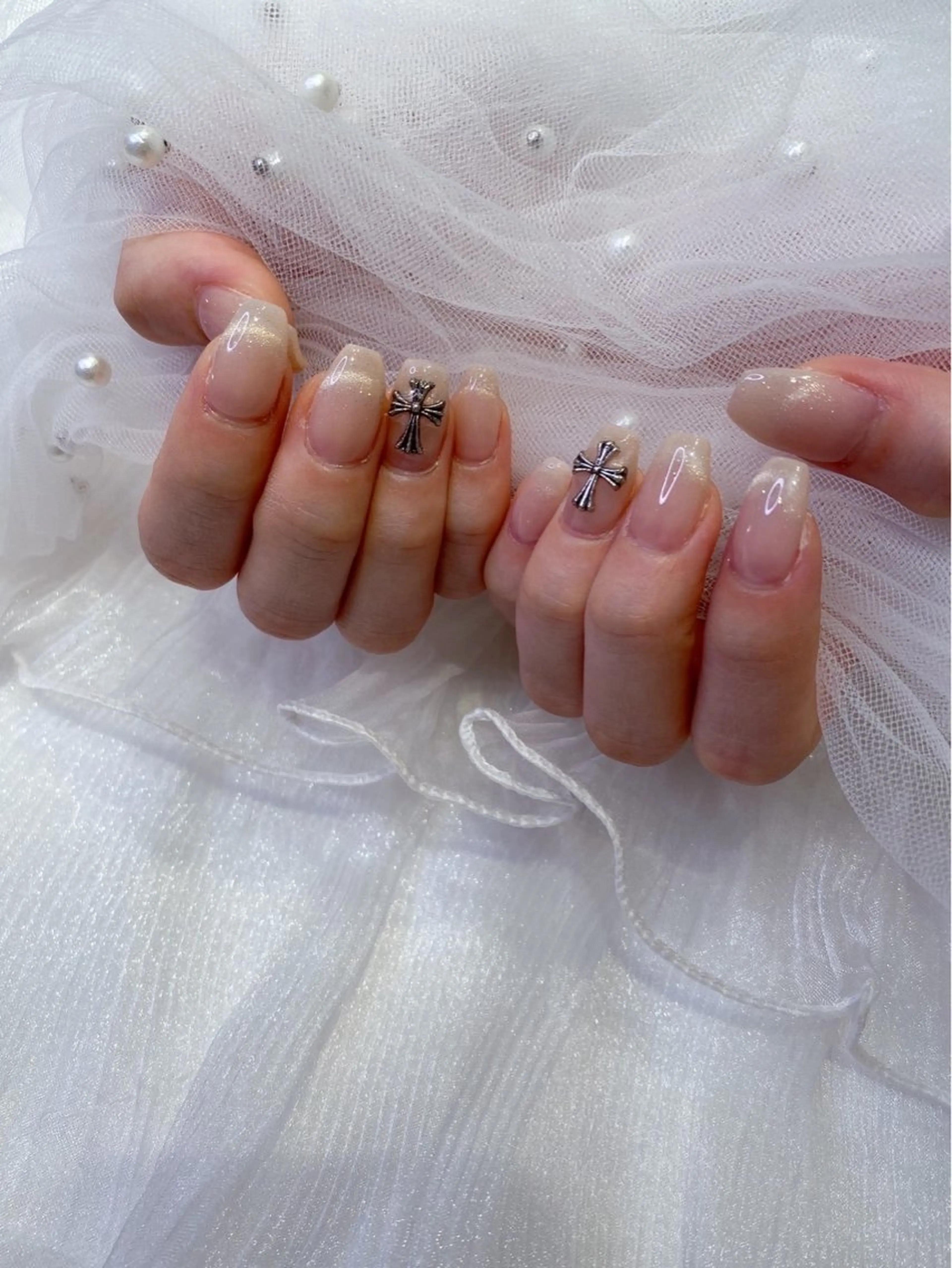 ネイル ハンドネイル muguet🎀 モテ系🫧うるちゅるのネイルデザイン