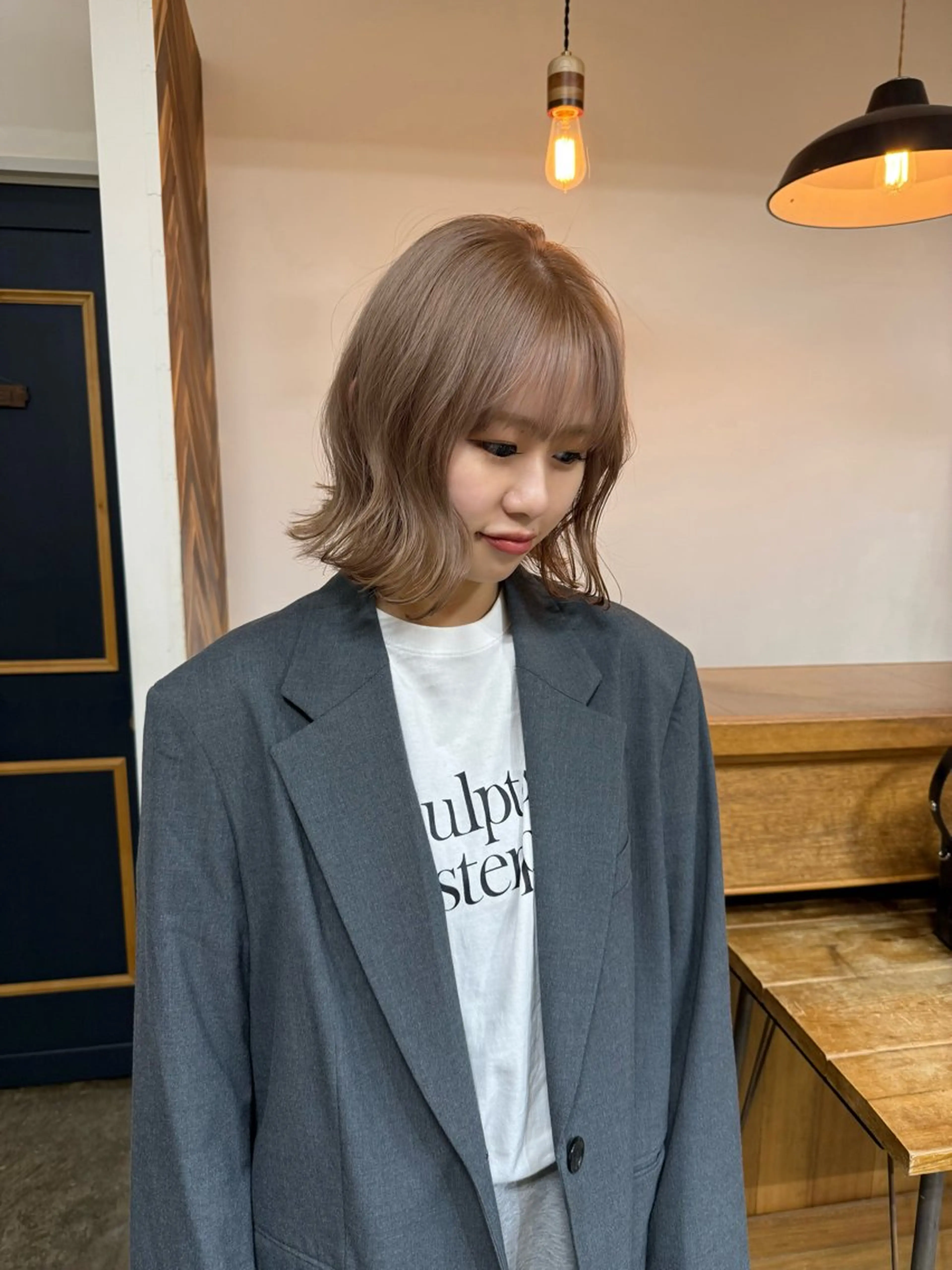 ショート ヘアカラー トリートメント まろやか透明感カラー ♡MANAのヘアスタイル