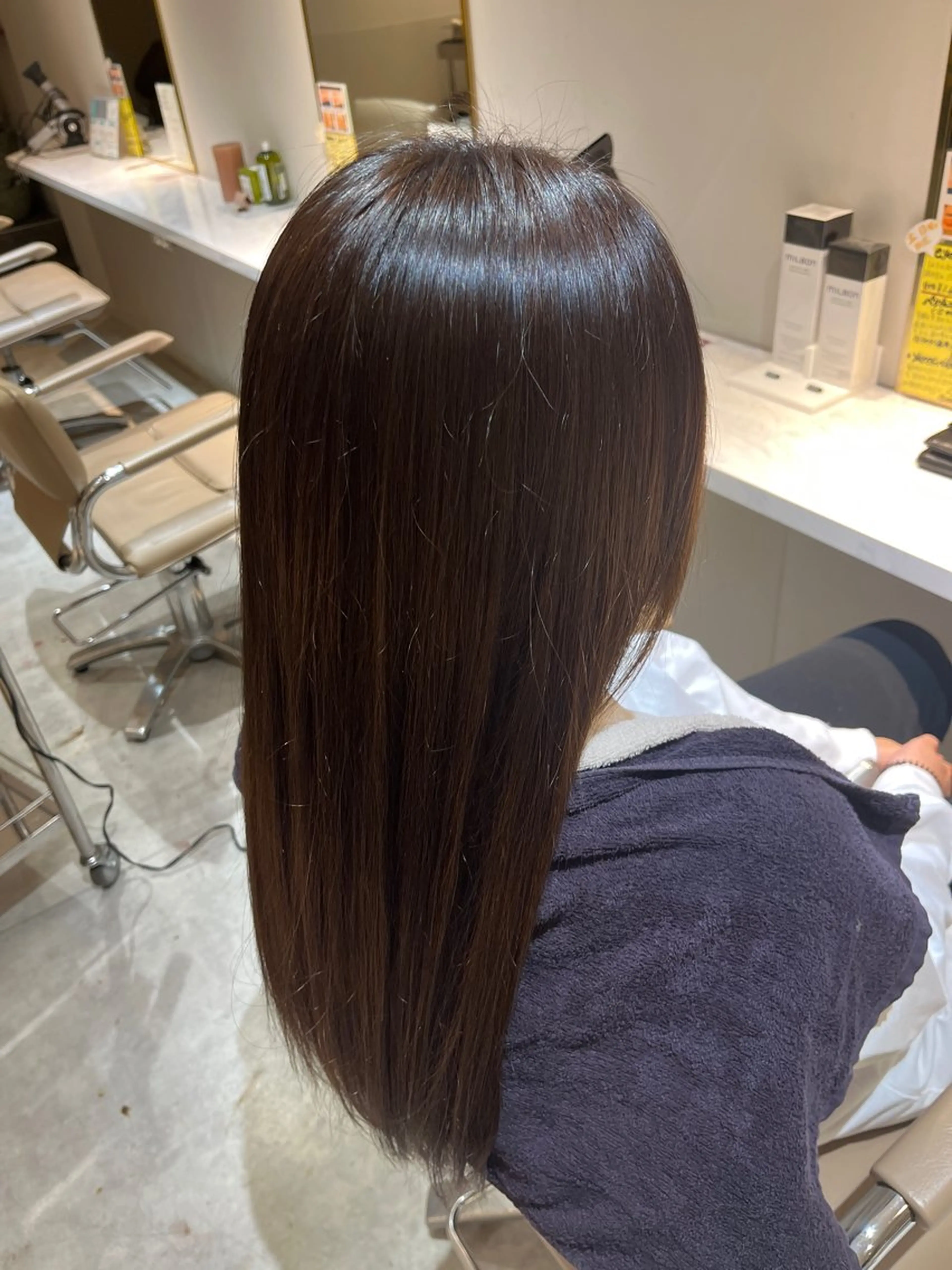 ロング カラー ブラウンカラー 透明感カラー ナチュラルブラウン レディースカット モデル募集中/田中楓のヘアスタイル