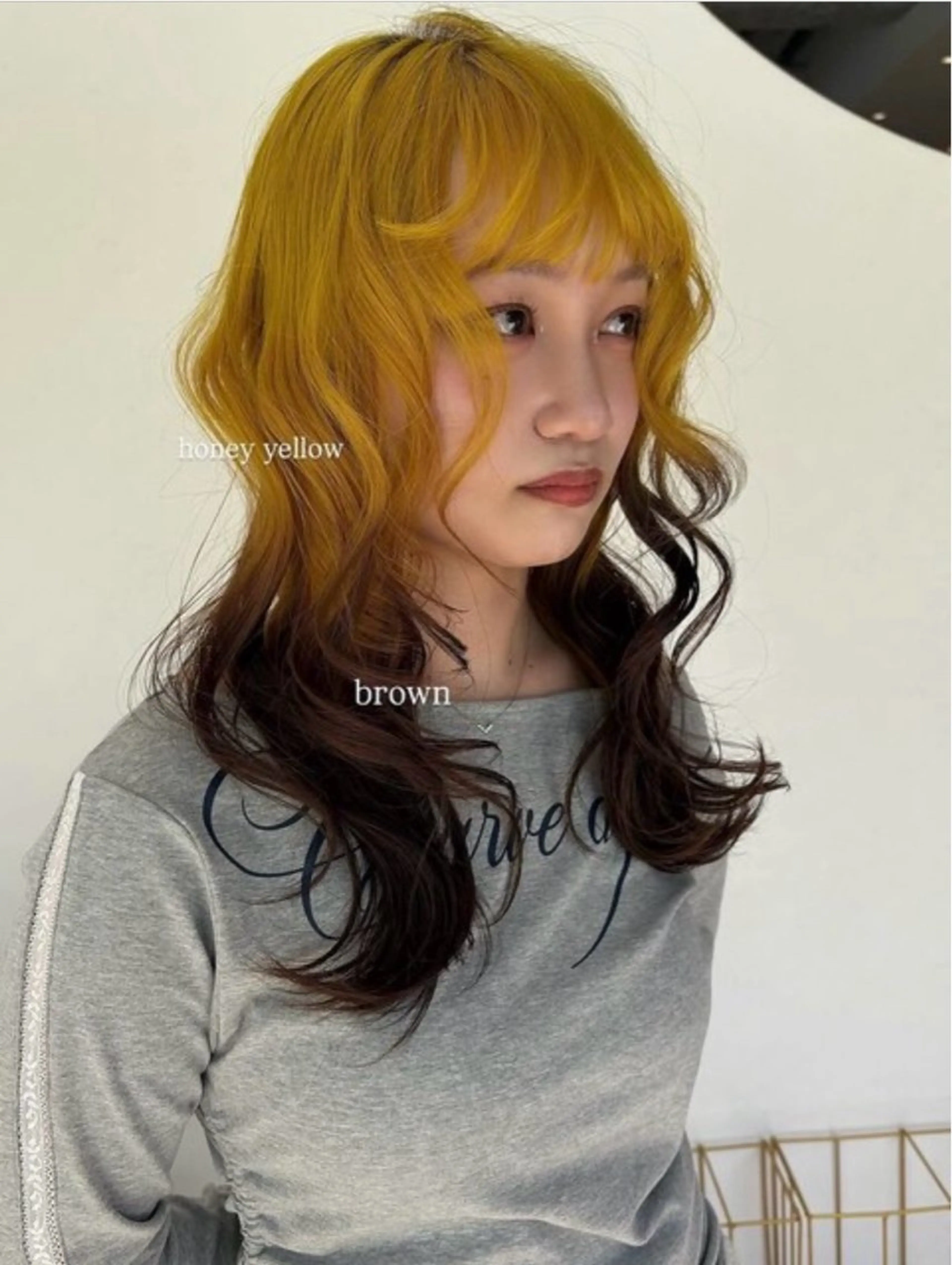 ロング カラー カット ヘアカラー 暖色系/ブリーチ/ 豊橋/ノア𝜗𝜚のヘアスタイル