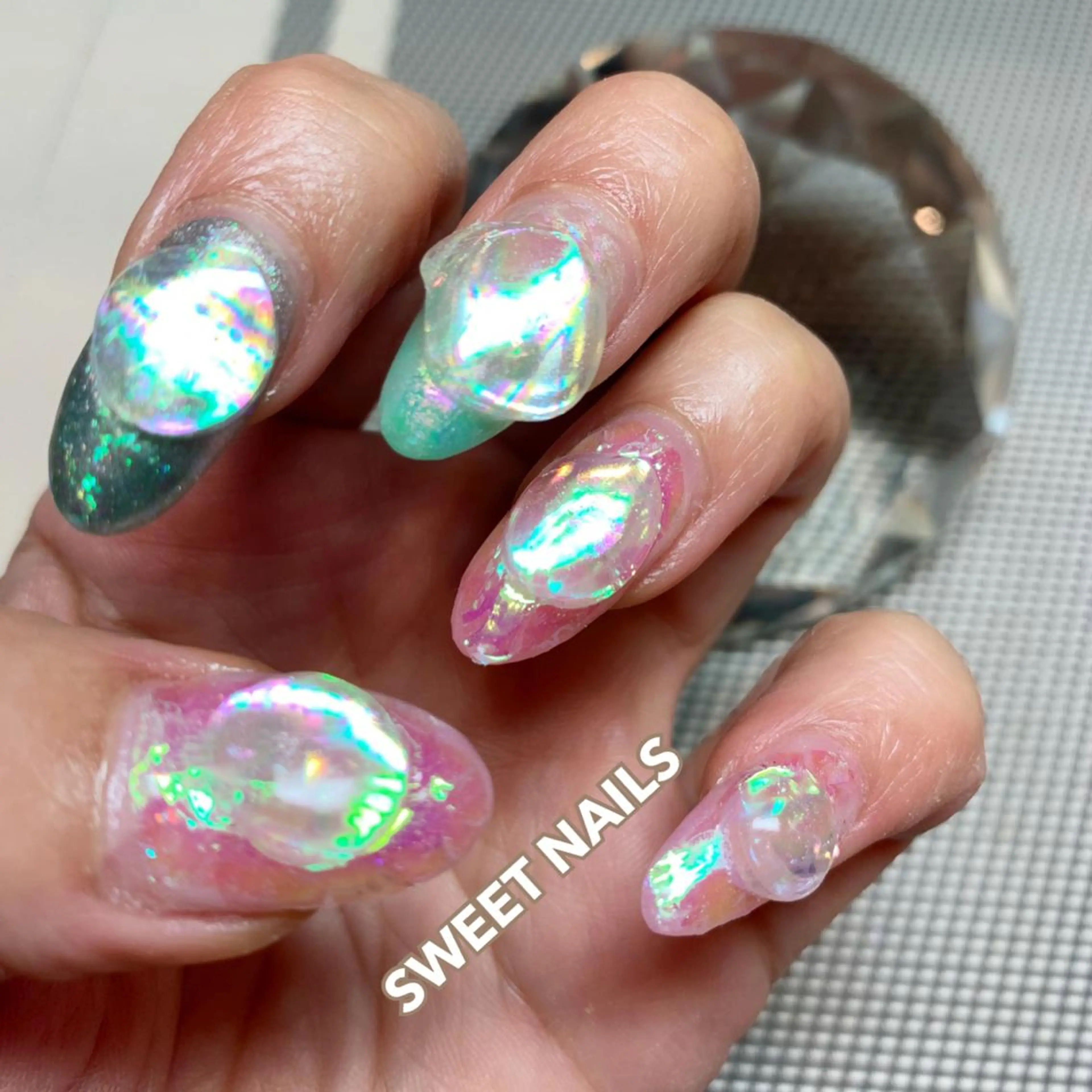 ネイル 氷ネイル・うるうるネイル スカルプネイル SWEET⭐️ NAILSのネイルデザイン