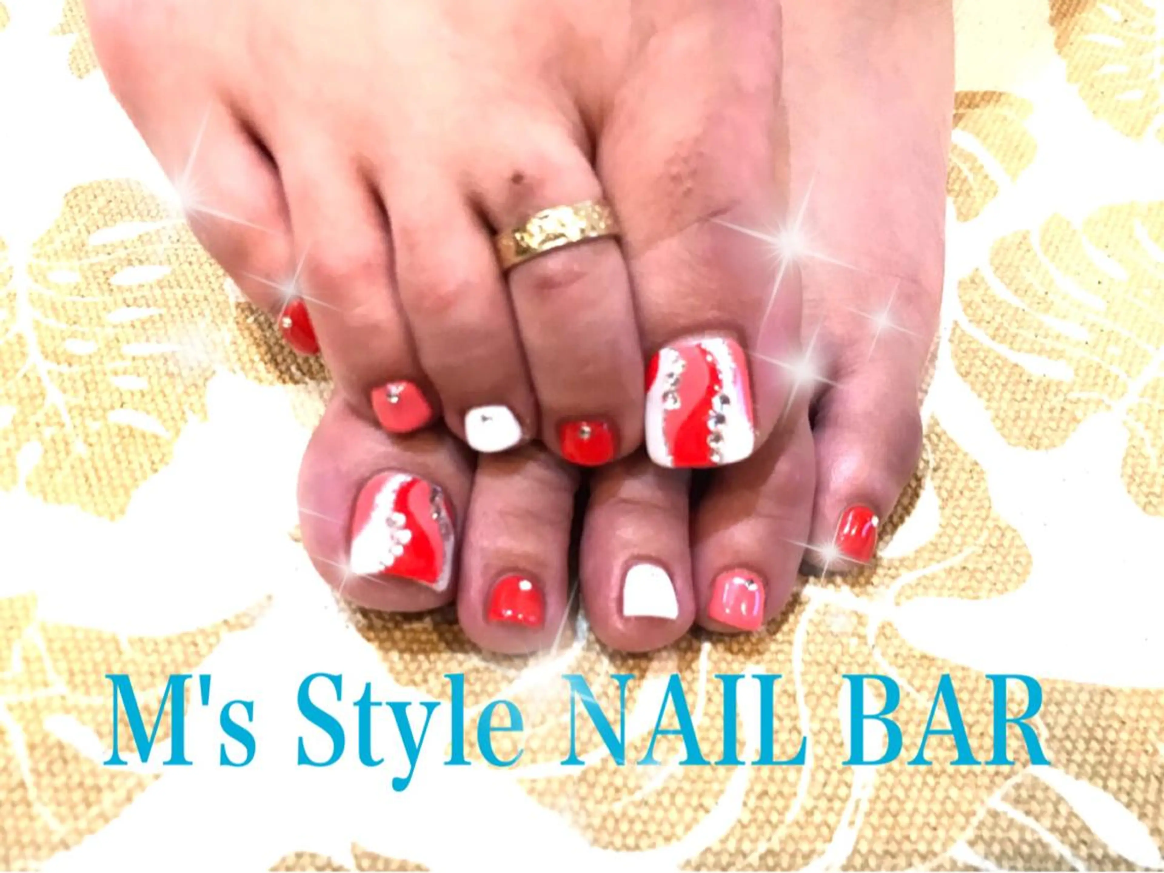 ネイル フットネイル ジェルネイル フットネイル M's Style NAIL BARのネイルデザイン