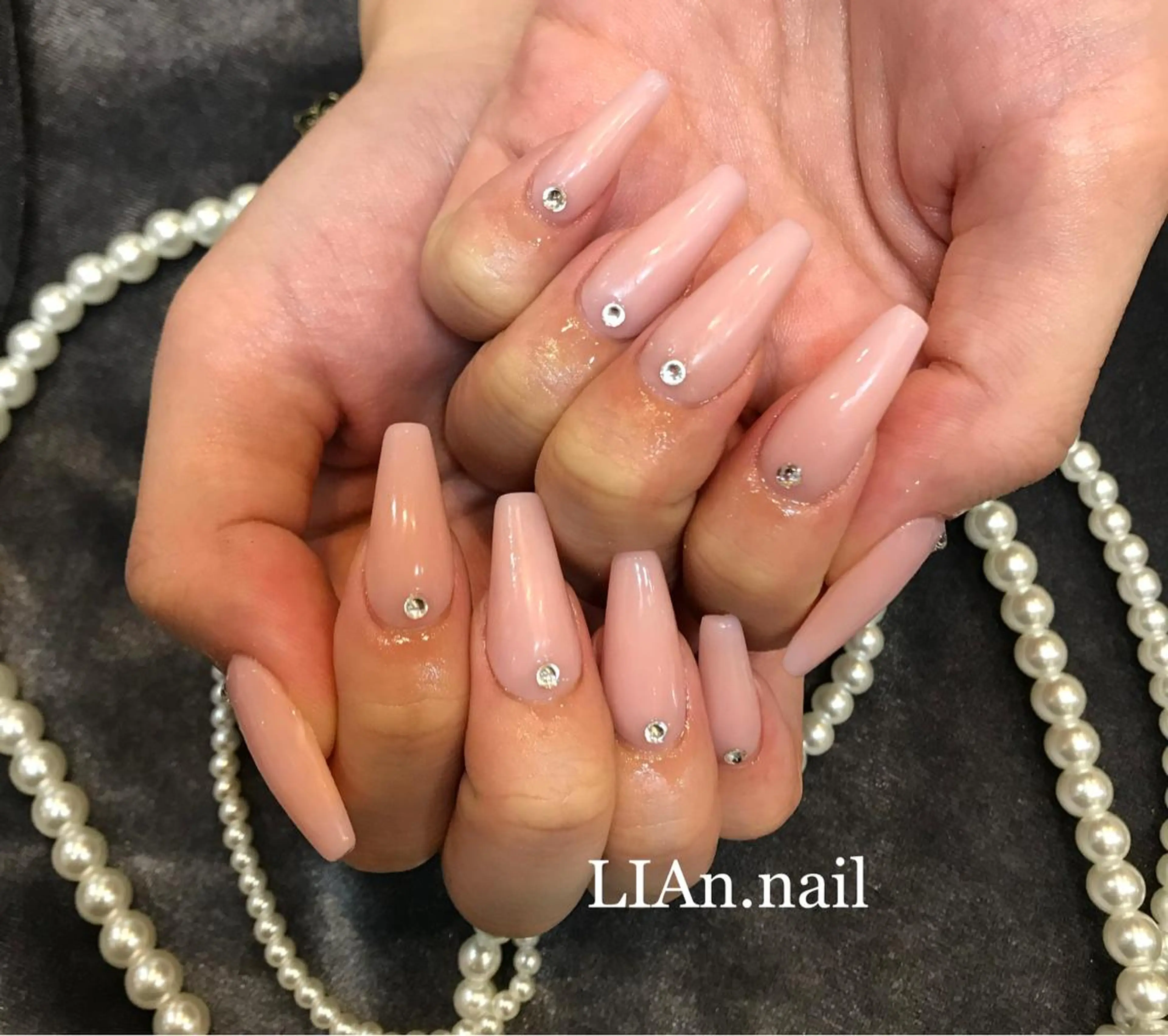 ネイル ワンカラーネイル スカルプネイル Lian nailのネイルデザイン