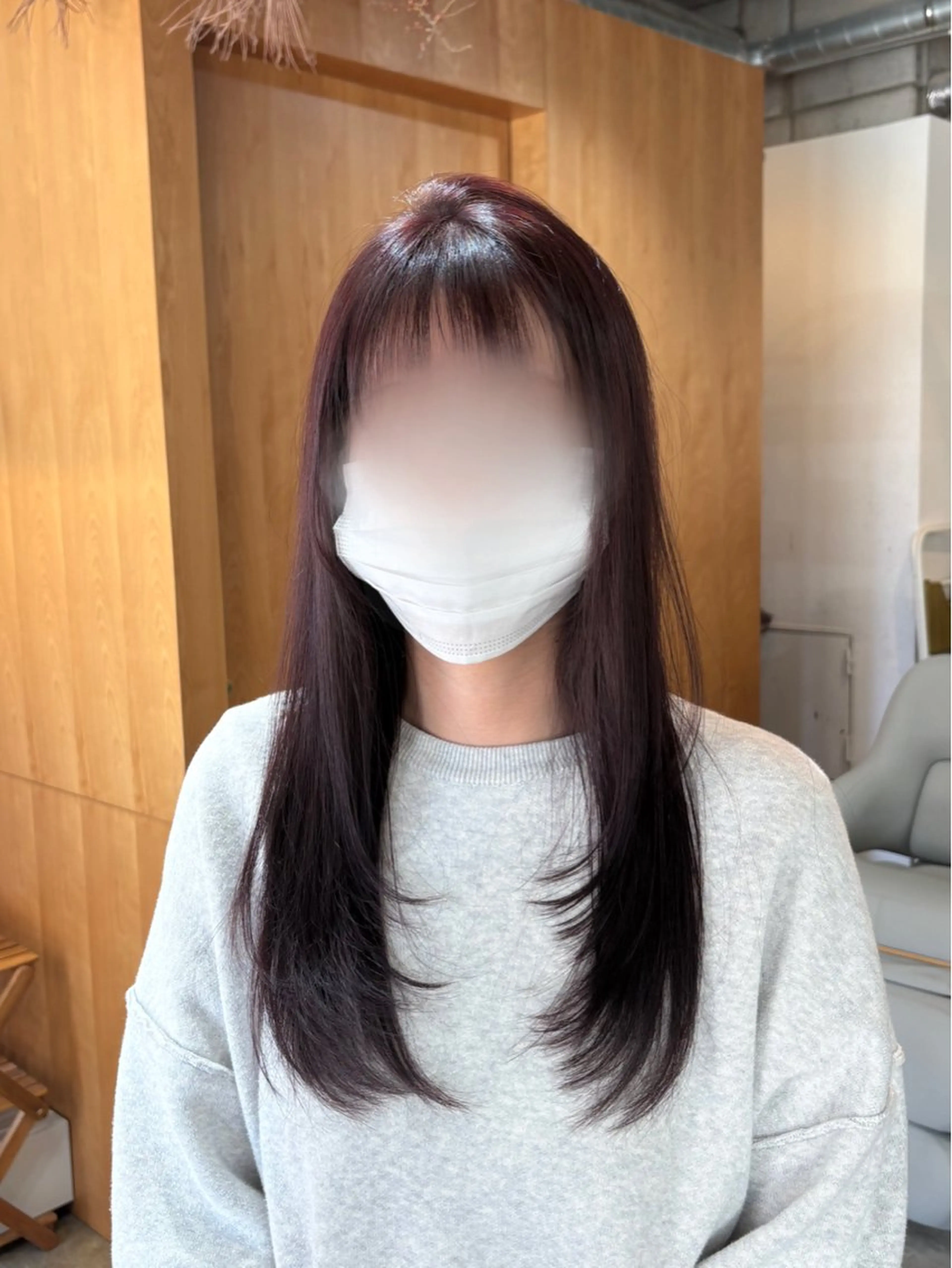 ロング ピンクラベンダー レイヤーカット ローレイヤー カット ヘアカラー 樽川 紗月のヘアスタイル