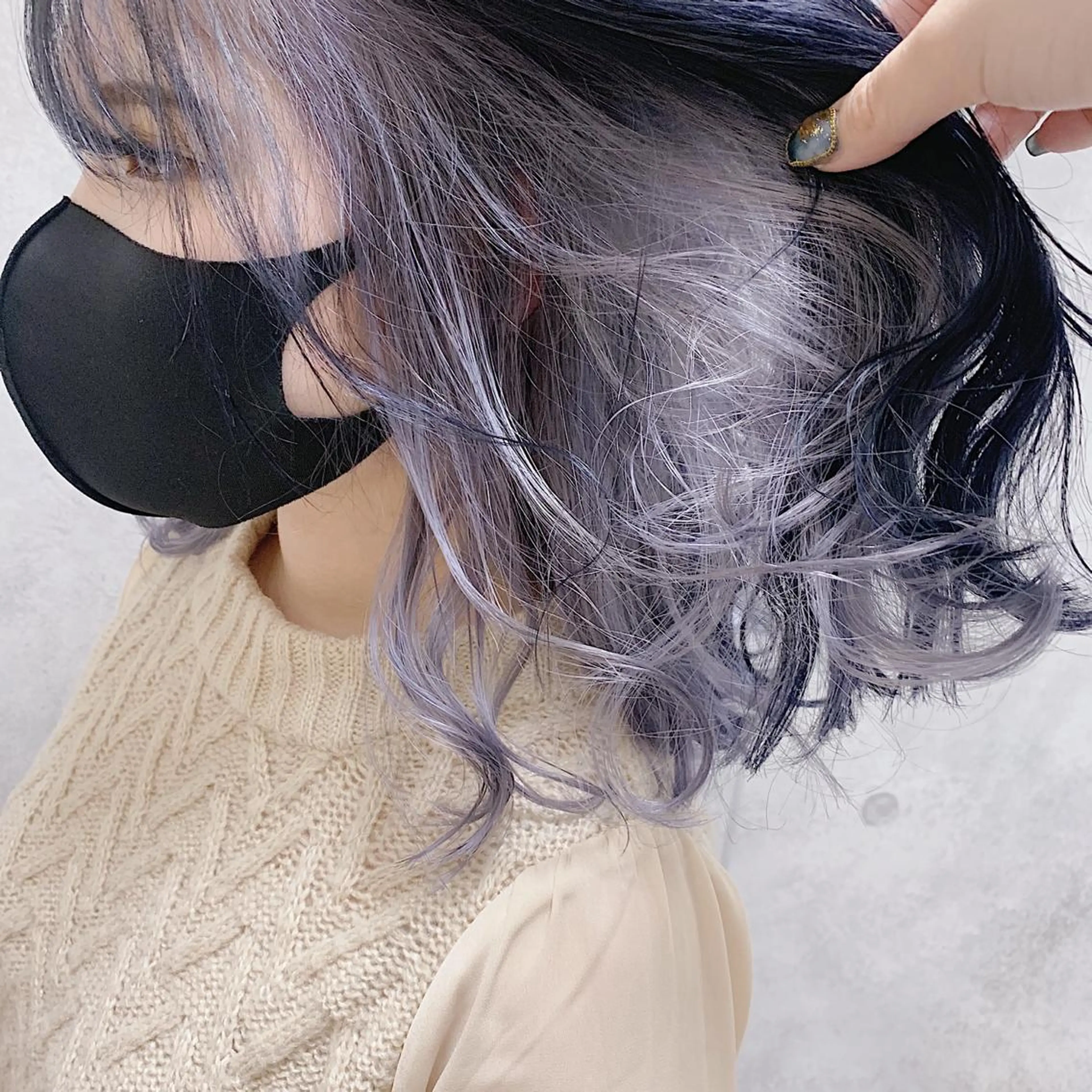 セミロング カラー ヘアアレンジ カット ヘアカラー 韓国×艶髪 さきのヘアスタイル