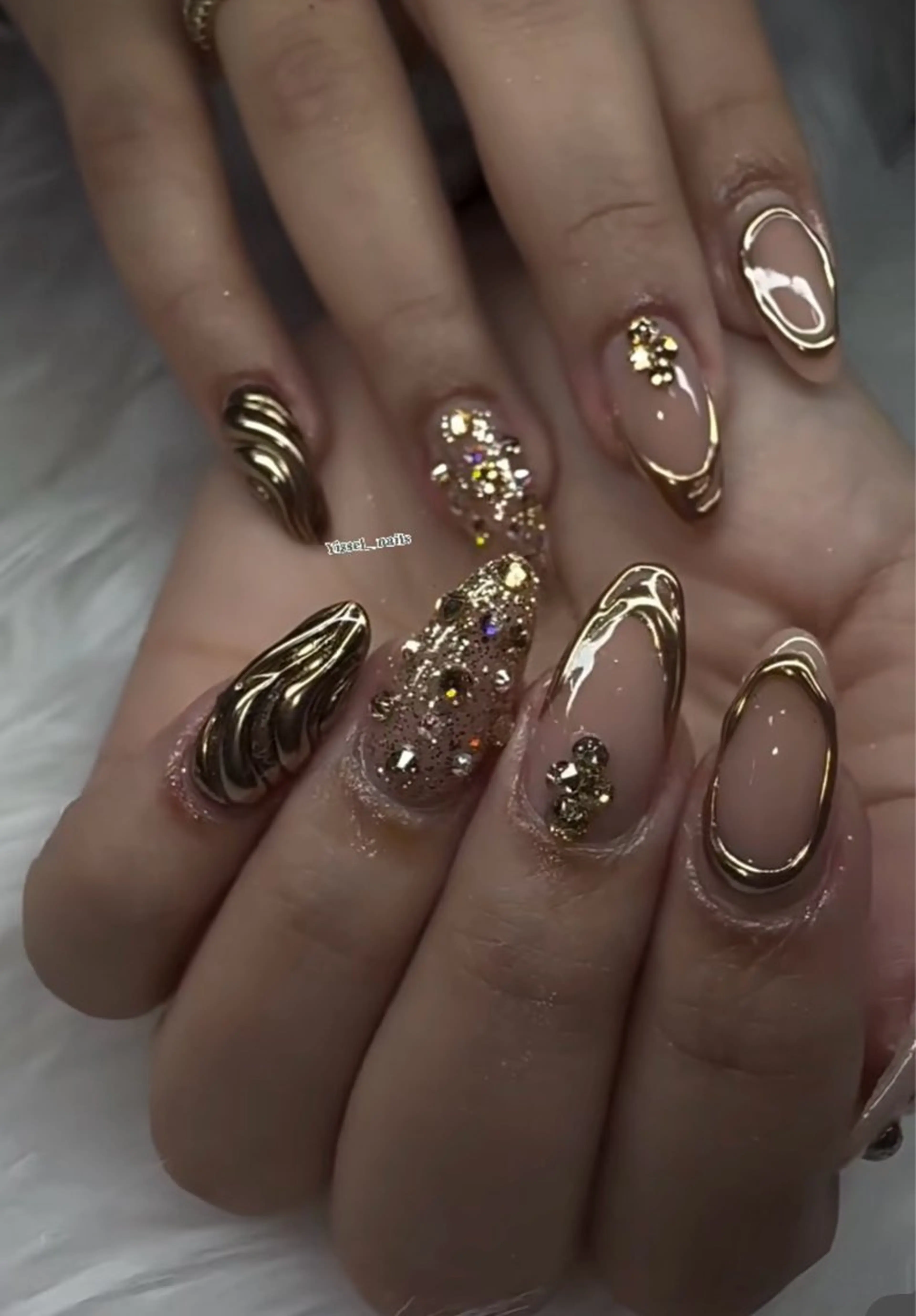 ネイル 韓国ネイル 持ち込み ニュアンスネイル ネイルチップ ハンドネイル TABI ANA.CHUOのネイルデザイン