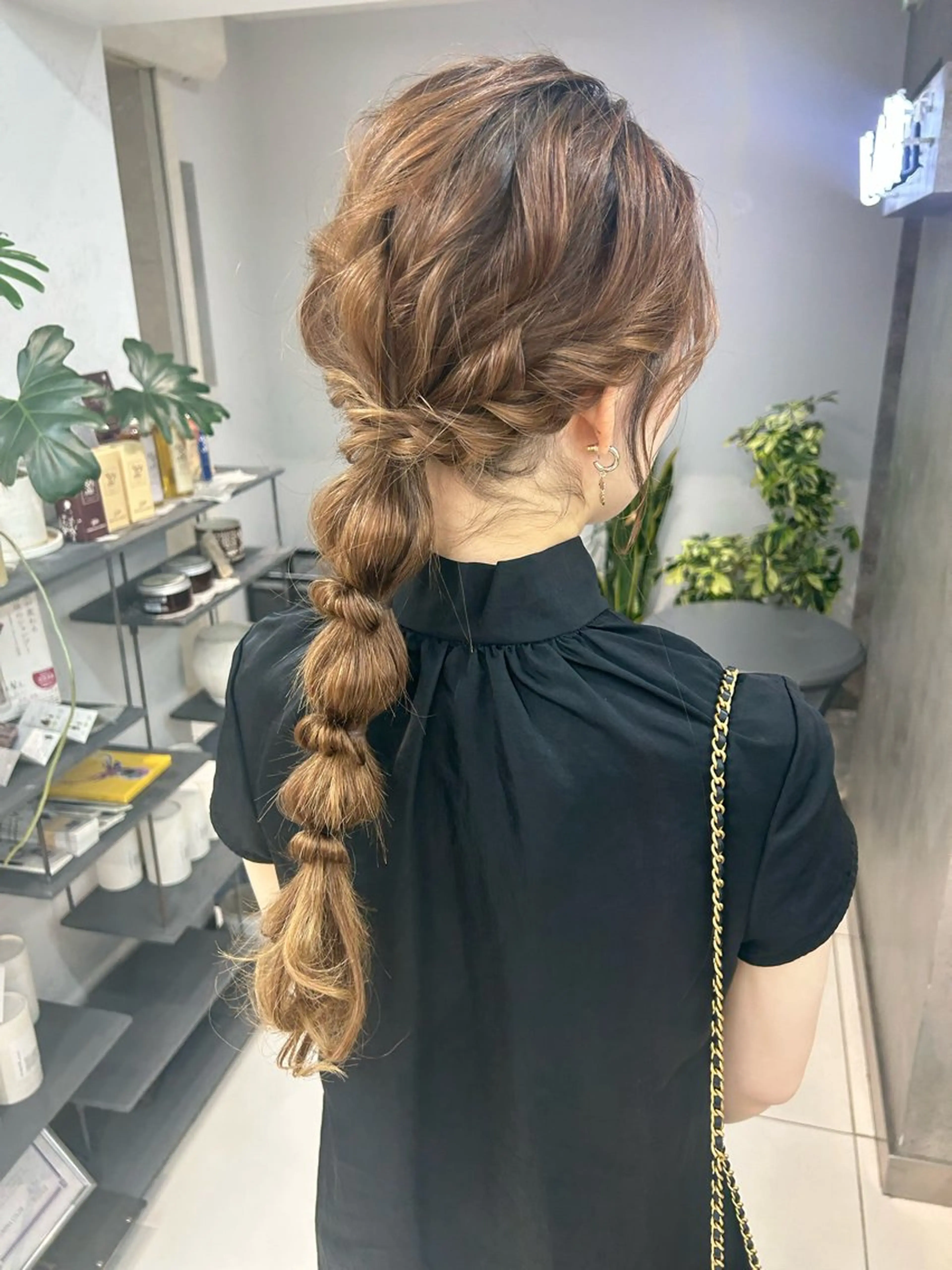ロング ヘアアレンジ 結婚式・ブライダル 玉ねぎヘアー ナチュラル×色気パ ーマ 渋谷/マナミのヘアスタイル