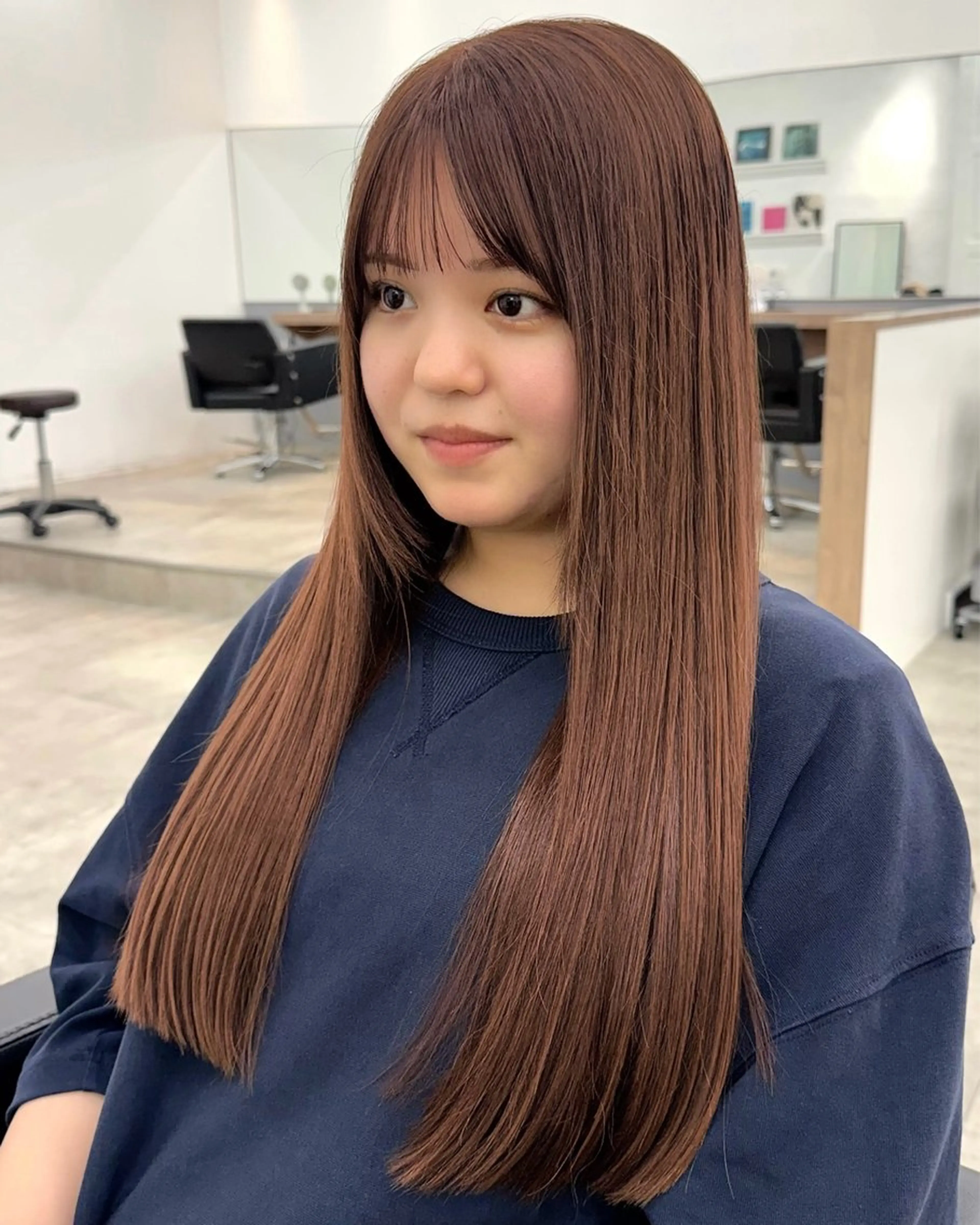 ミディアム カラー ブラウンカラー マロンブラウン レイヤー🩰顔まわり /透明感/kanaのヘアスタイル