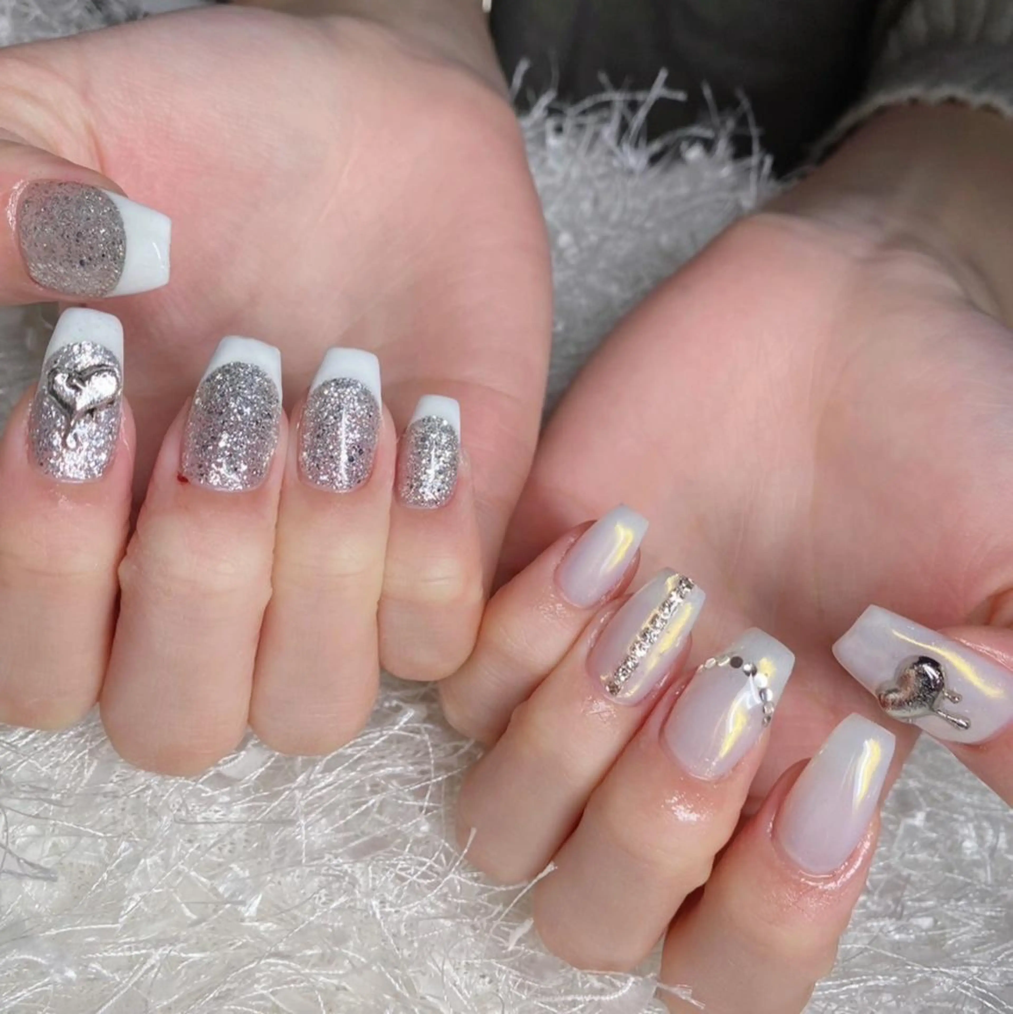 ネイル 長さ出し フレンチネイル ジェルネイル グラデーション 韓国ネイル ハンドネイル Nail&eye Belire 新宿のネイルデザイン