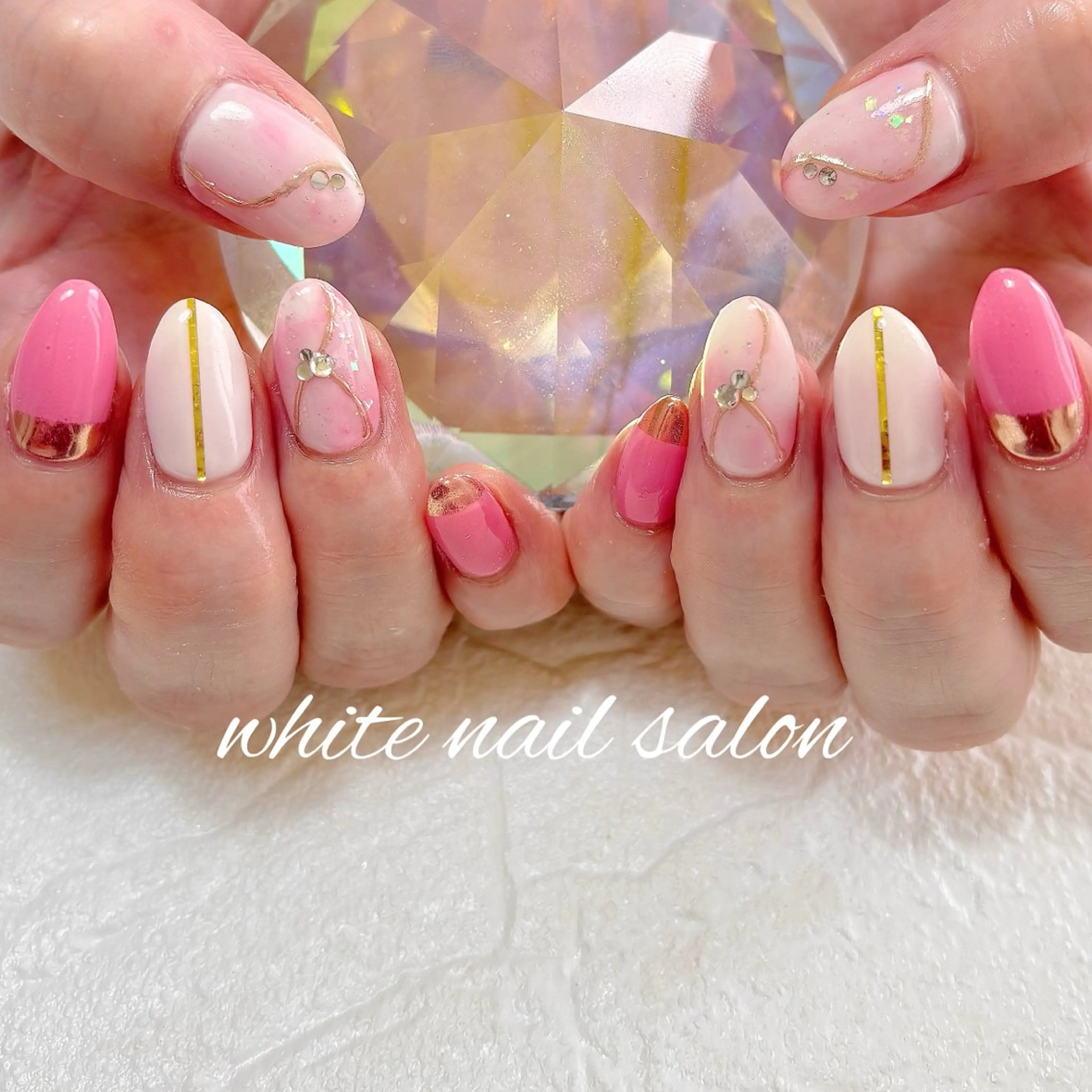 ネイル フットネイル ラメ(グリッター) ハンドネイル white nail salonのネイルデザイン