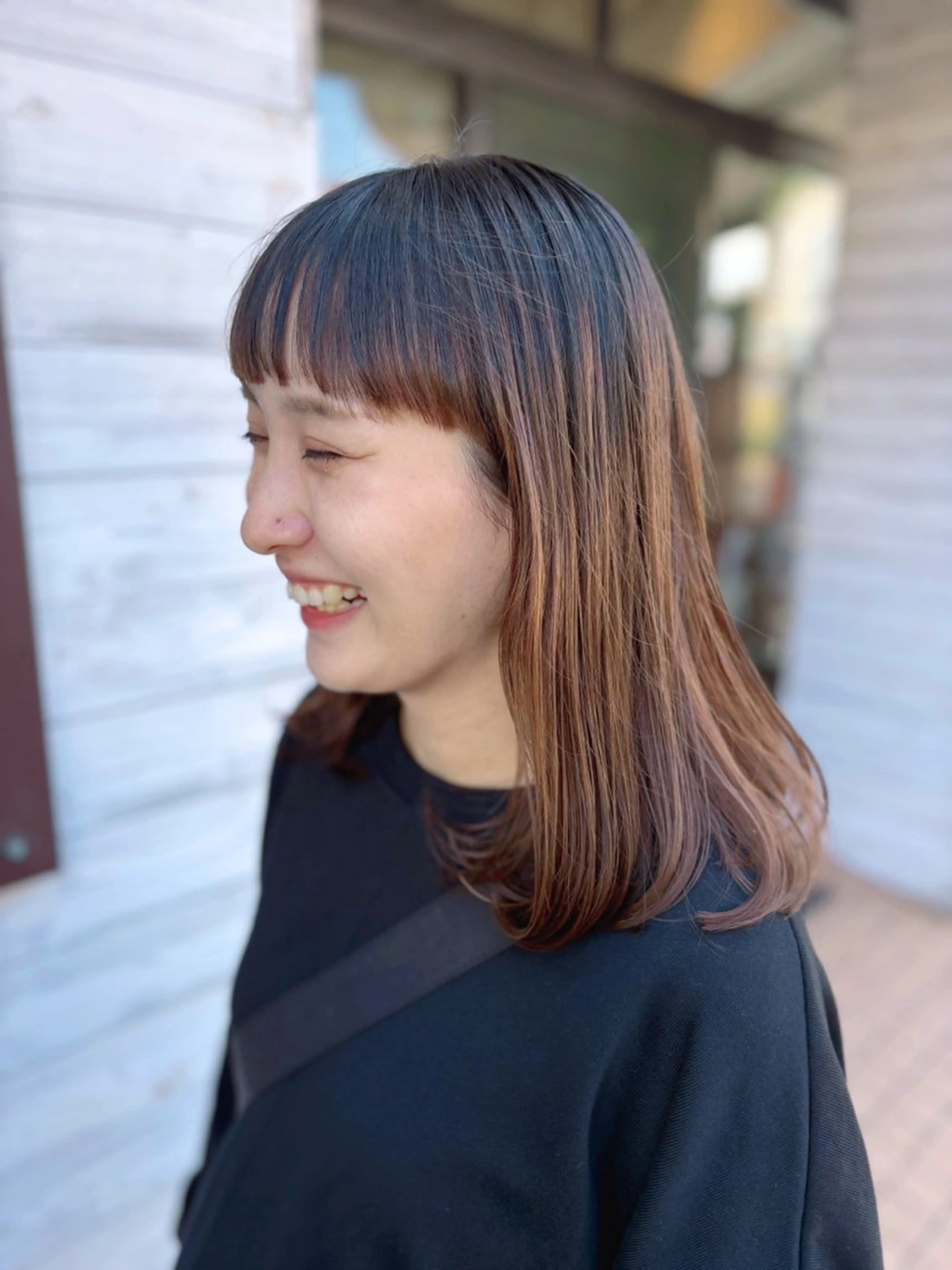 ミディアム オン眉 Story マリエのヘアスタイル