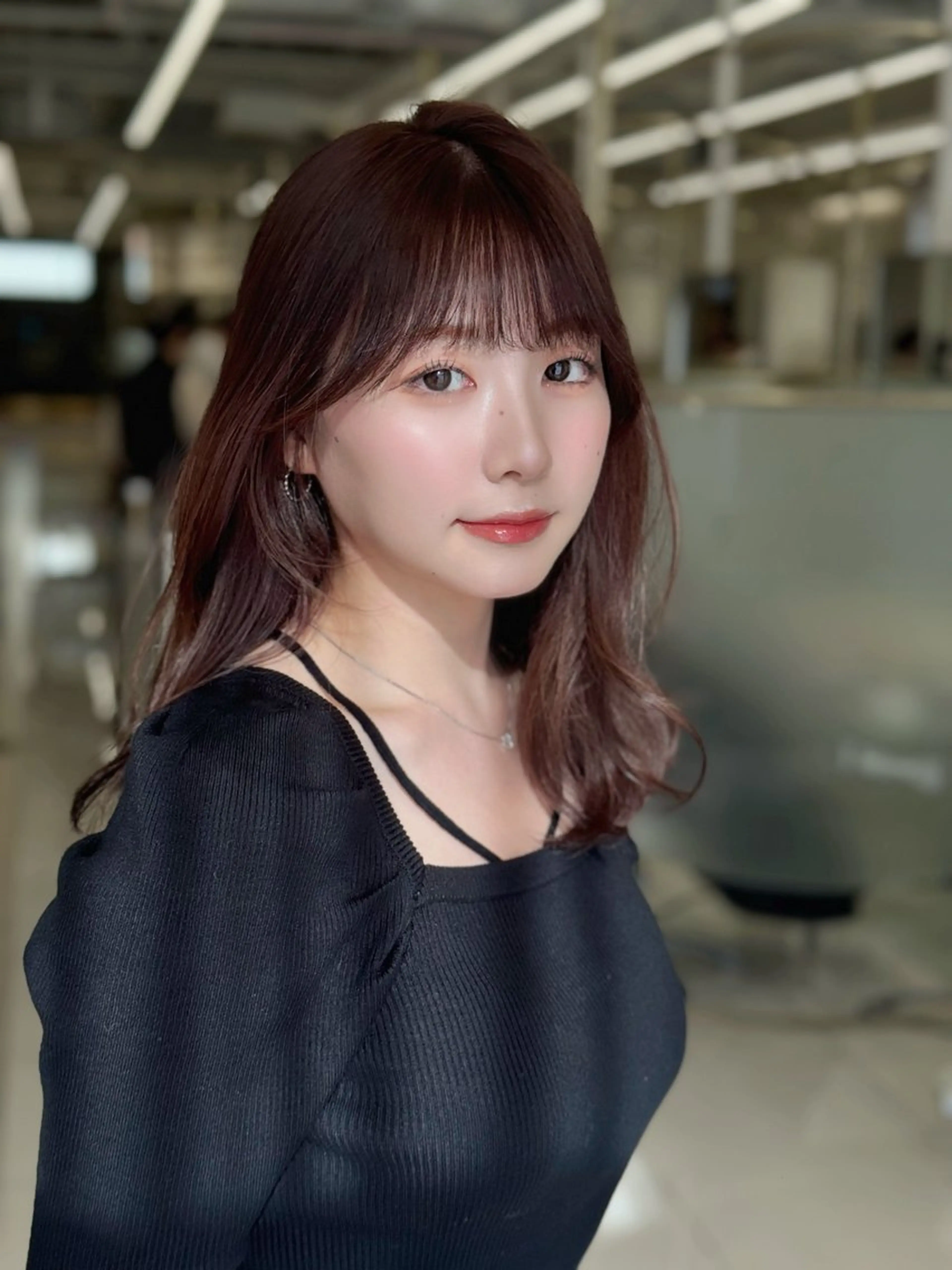 ミディアム カラー カット COA GINZA 空也/前髪/顔まわりのヘアスタイル