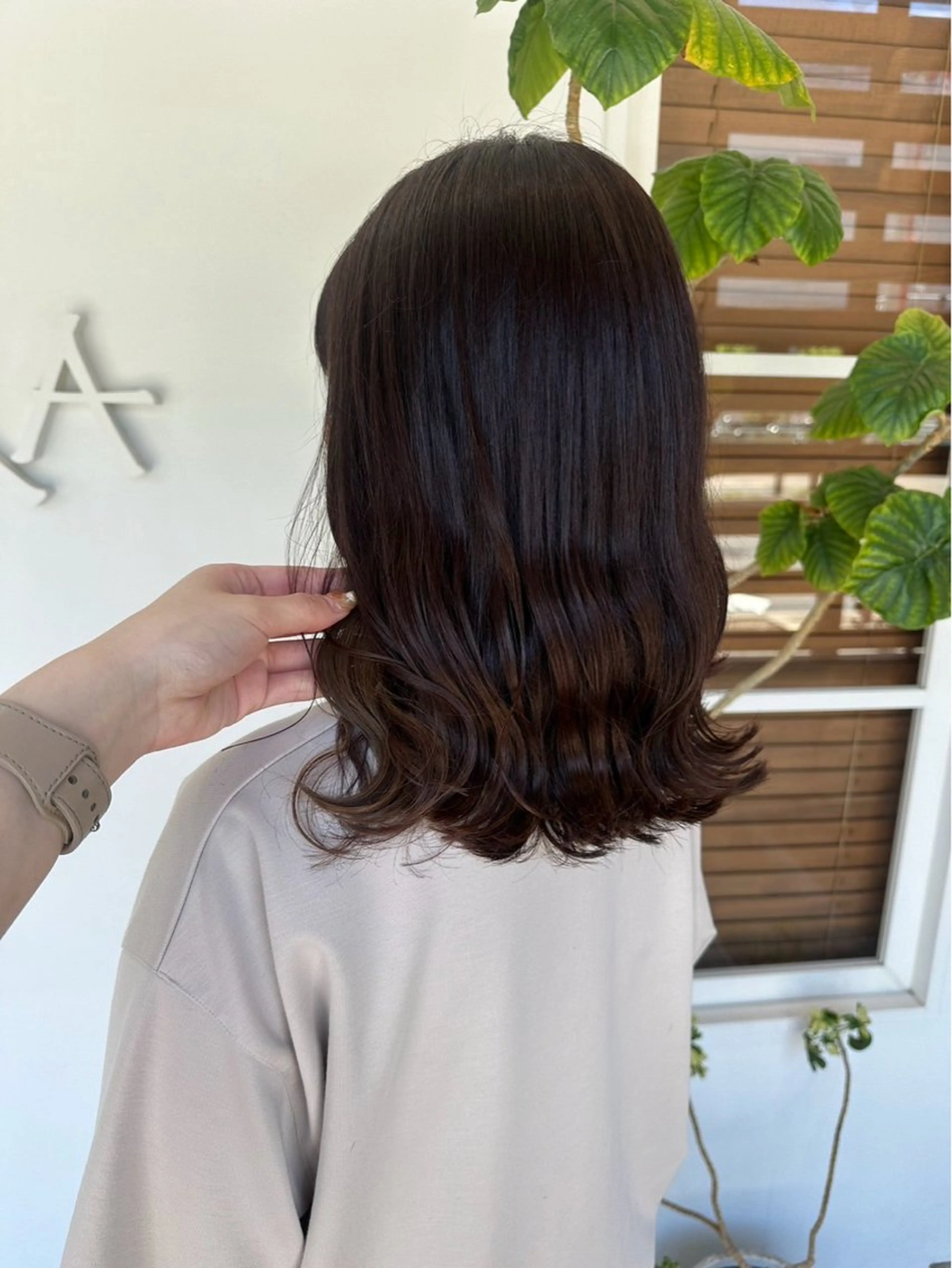 セミロング ツヤ感オリーブカラー /mei✨️のヘアスタイル