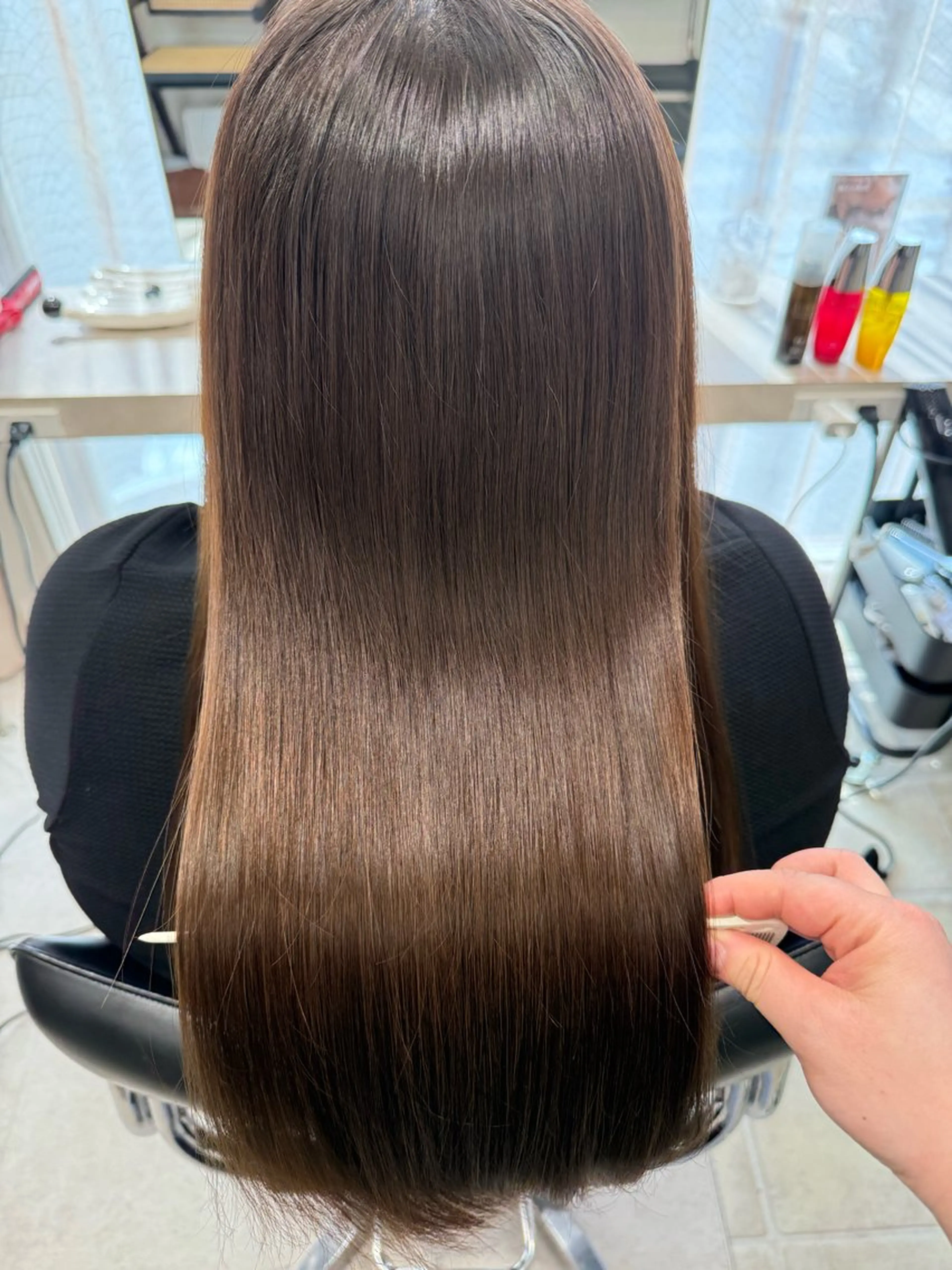 ロング カラー カット ヘアカラー トリートメント haru 髪質改善サロンのヘアスタイル