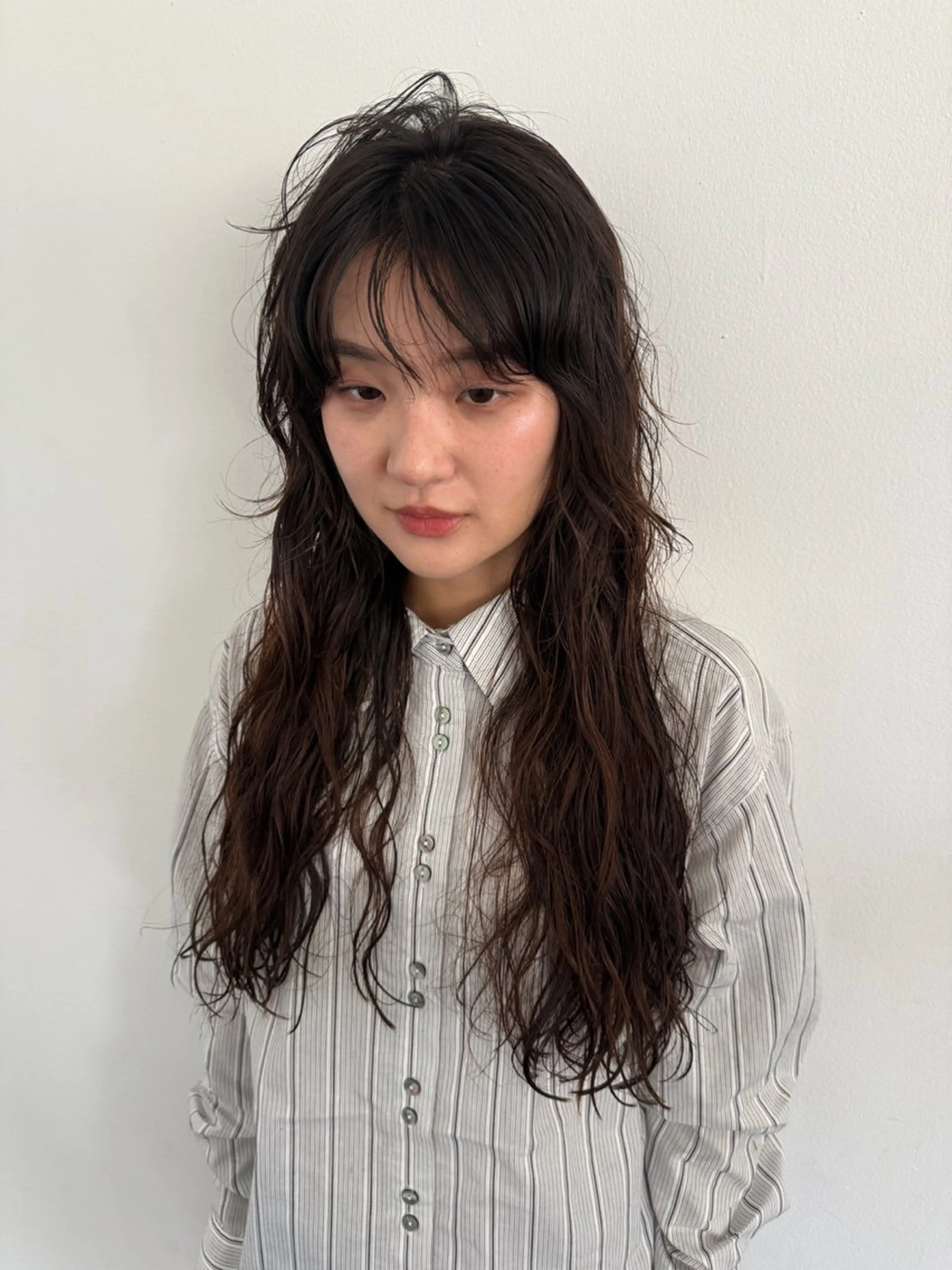 ロング カラー パーマ ブラウンカラー ヘアカラー fubuki🪷 似合わせカットカラーのヘアスタイル