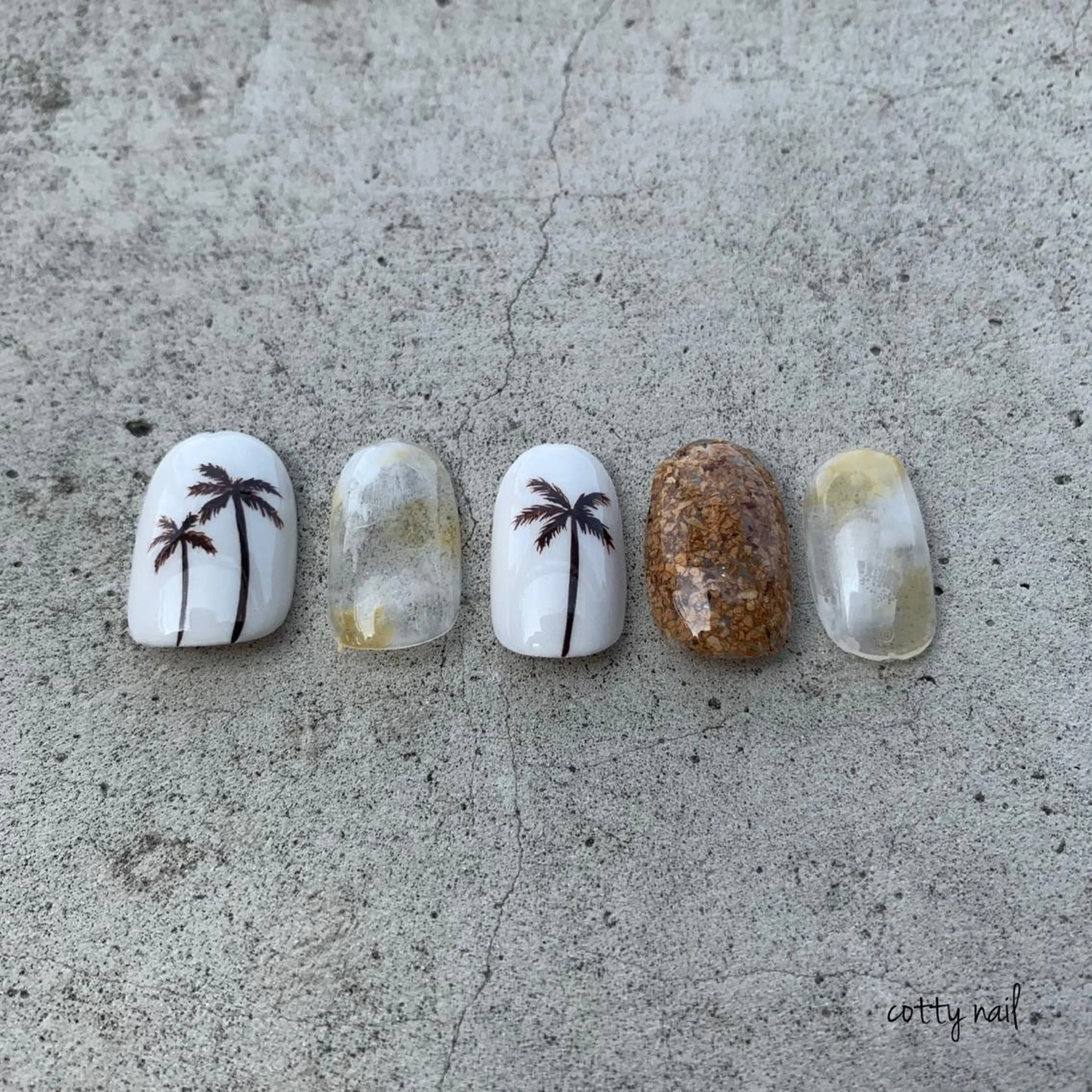 ネイル ジェルネイル ニュアンスネイル 夏ネイル cottynail -miki-のその他イメージ