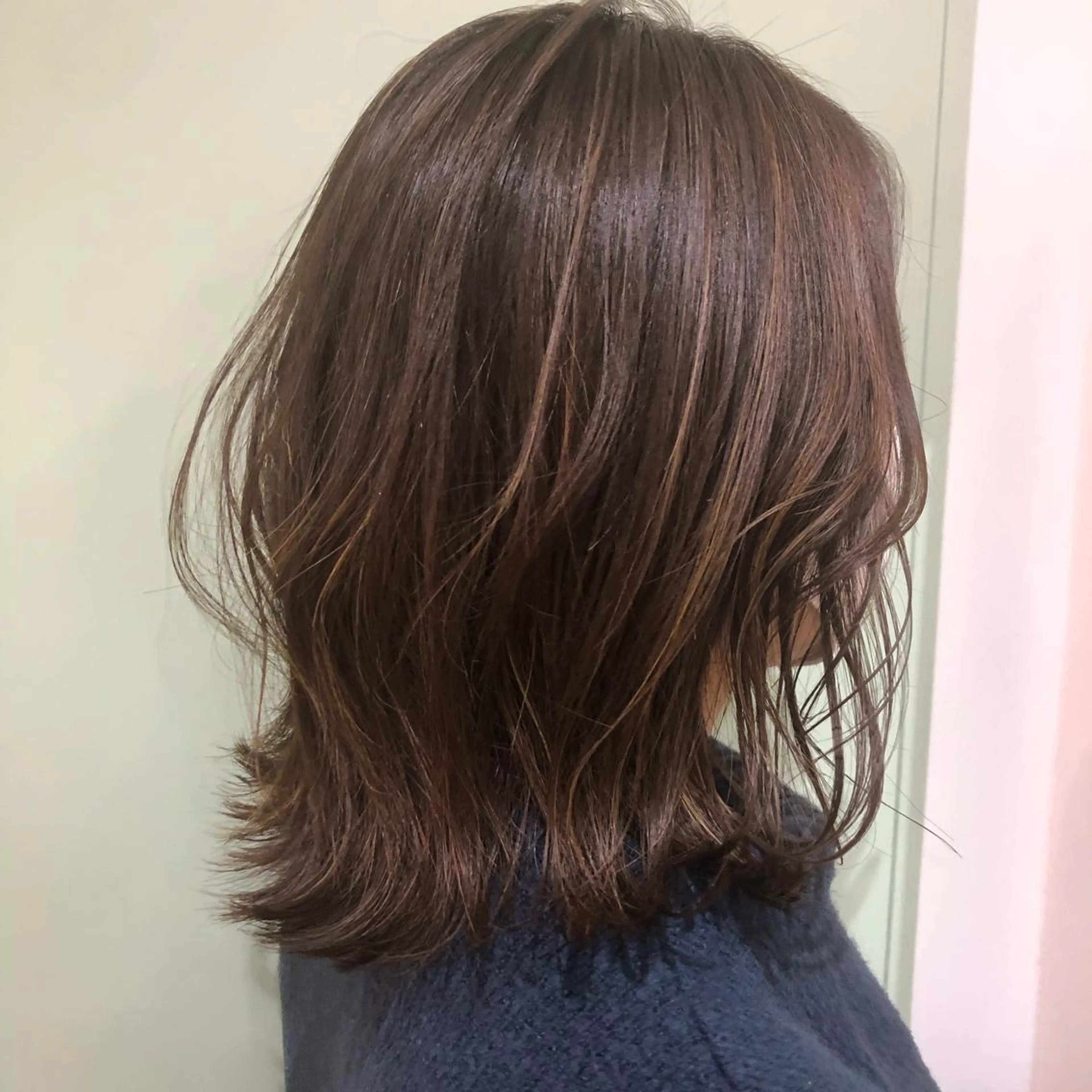 ミディアム カラー ベージュカラー ハイライトカラー ハイライト 髪質改善サロン 梅田/ヨナミネのヘアスタイル