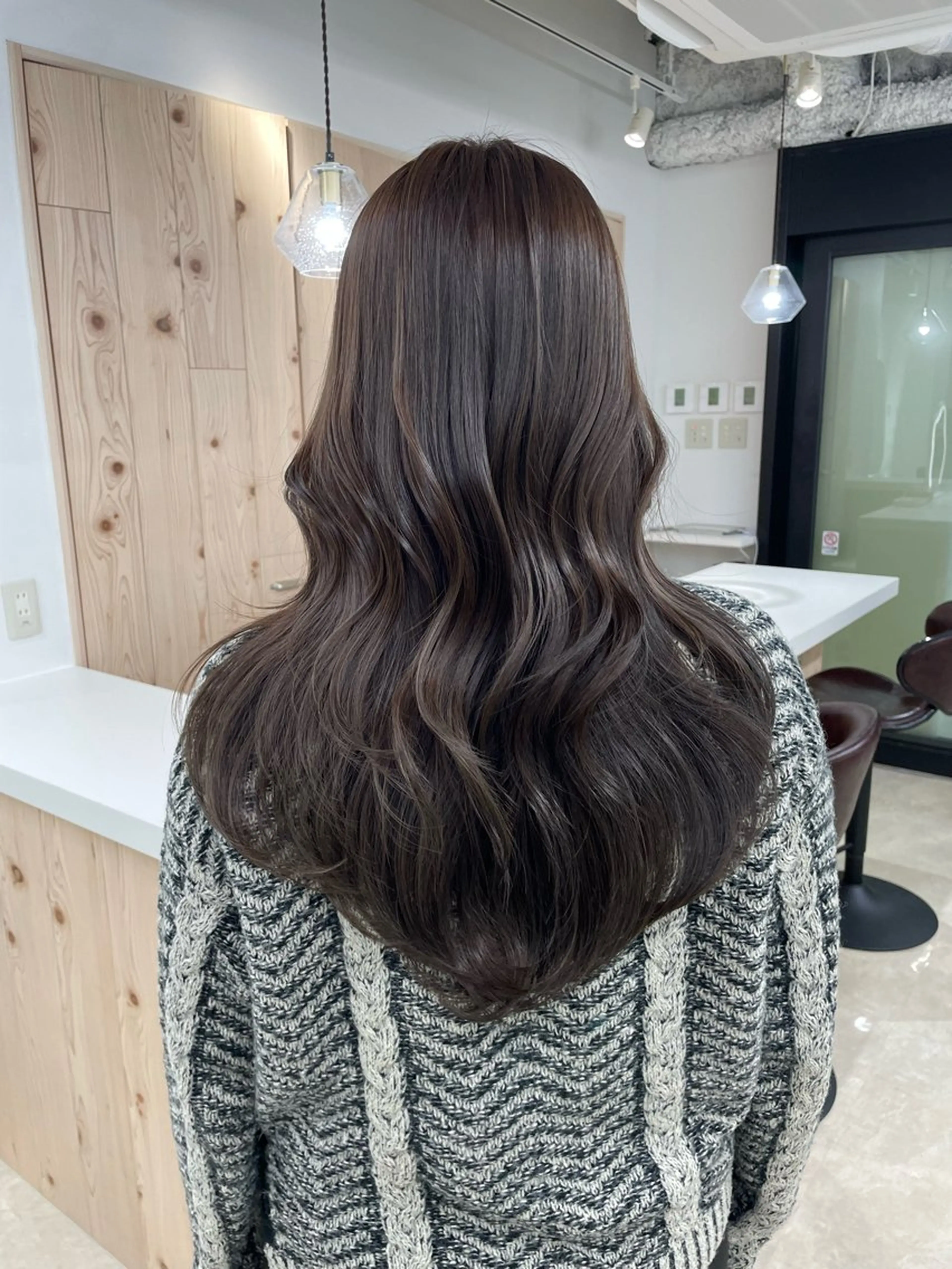 ロング カラー ヘアカラー 新宿/韓国ヘア/ 髪質改善ストレートのヘアスタイル