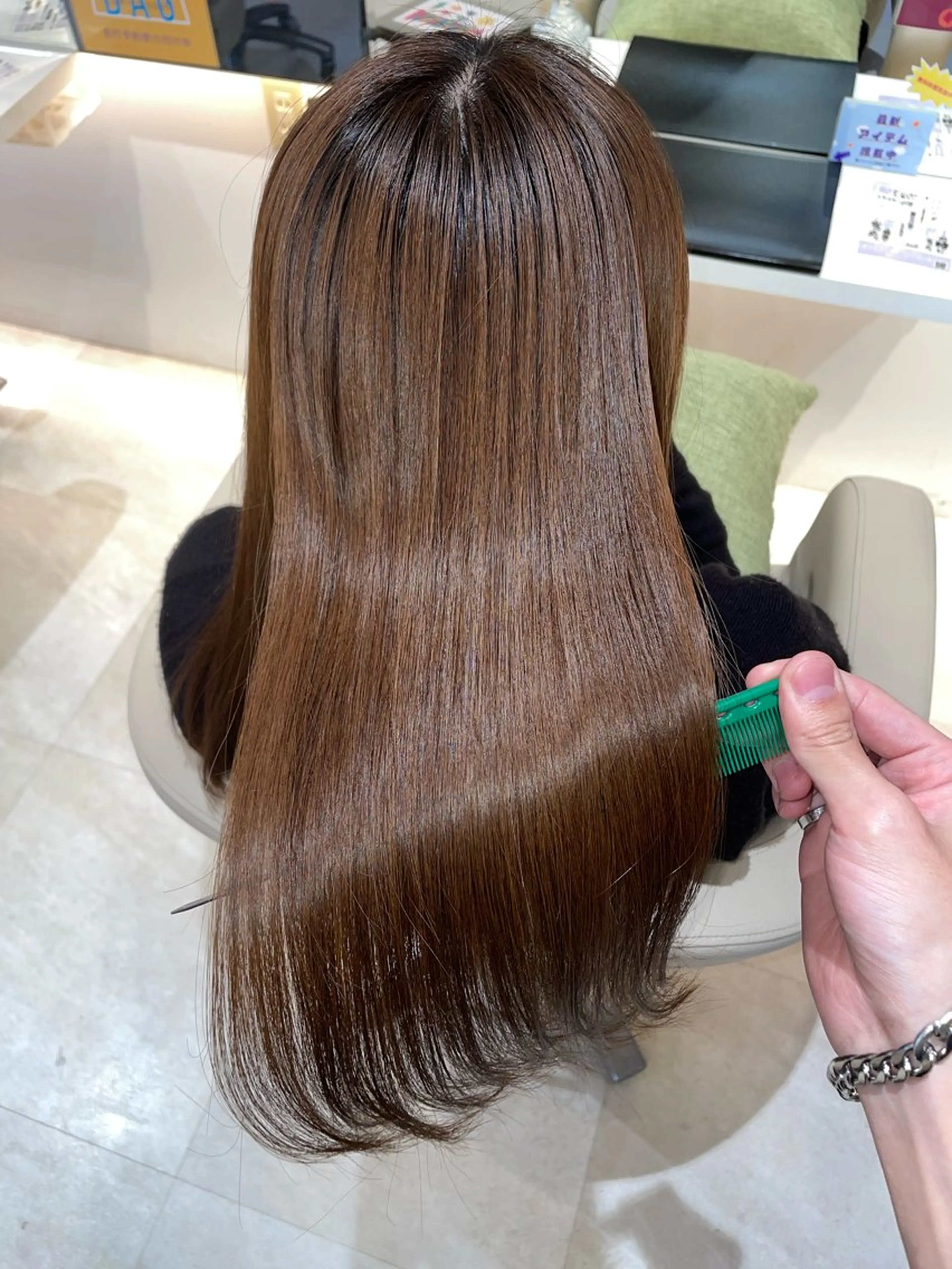 ロング 髪質改善・縮毛矯正 濱　泰賀のヘアスタイル