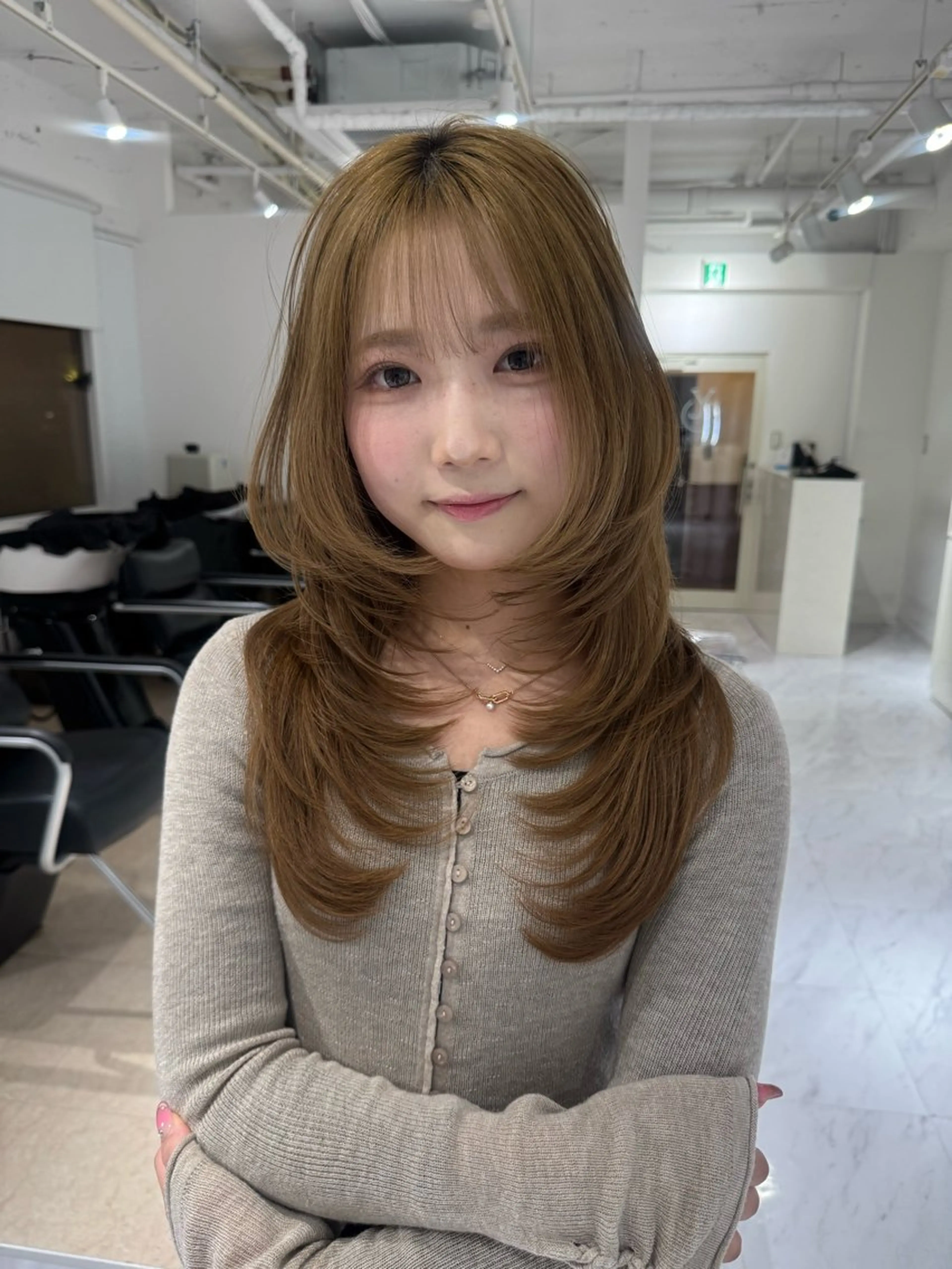 ロング ヘアカラー rina/デザイン カラー/上野のヘアスタイル