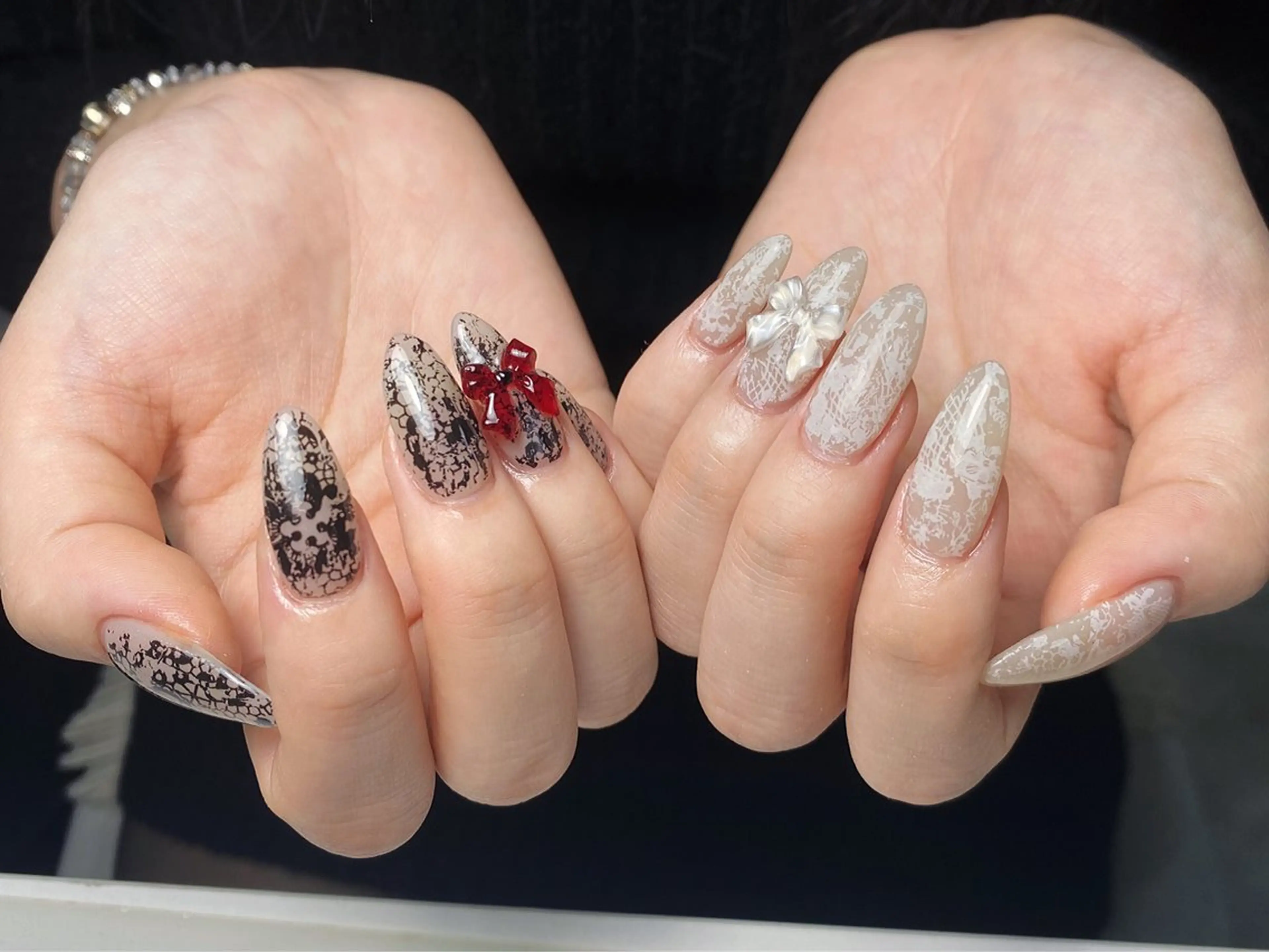ネイル レース ハンドネイル 高橋 雪のネイルデザイン