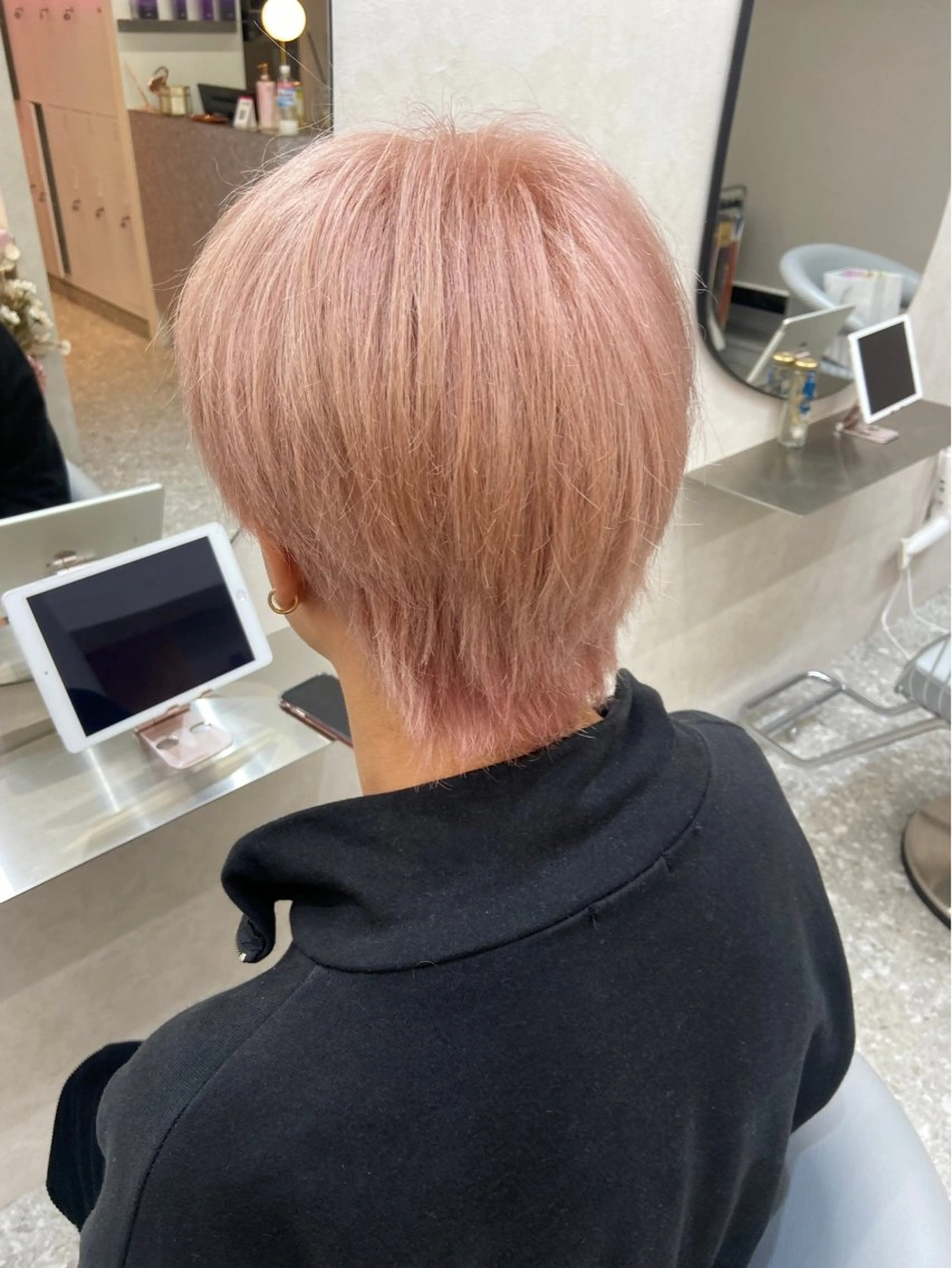 ショート カラー ベージュカラー ブリーチ ケアブリーチ ダブルカラー ハイトーンカラー カット ヘアカラー トリートメント 新宿/韓国ヘア 中明度カラー/かやのヘアスタイル